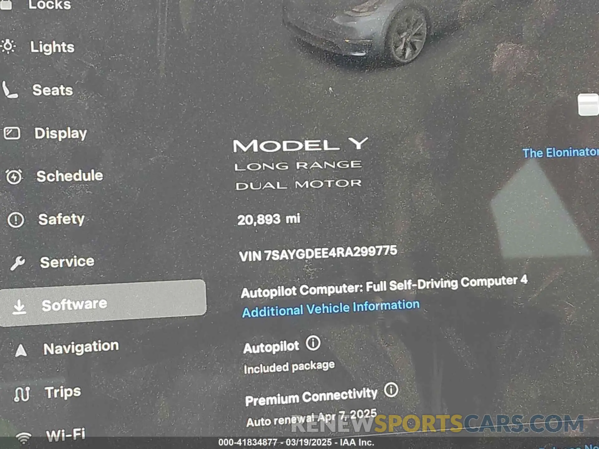 7 Фотография поврежденного автомобиля 7SAYGDEE4RA299775 TESLA MODEL Y 2024
