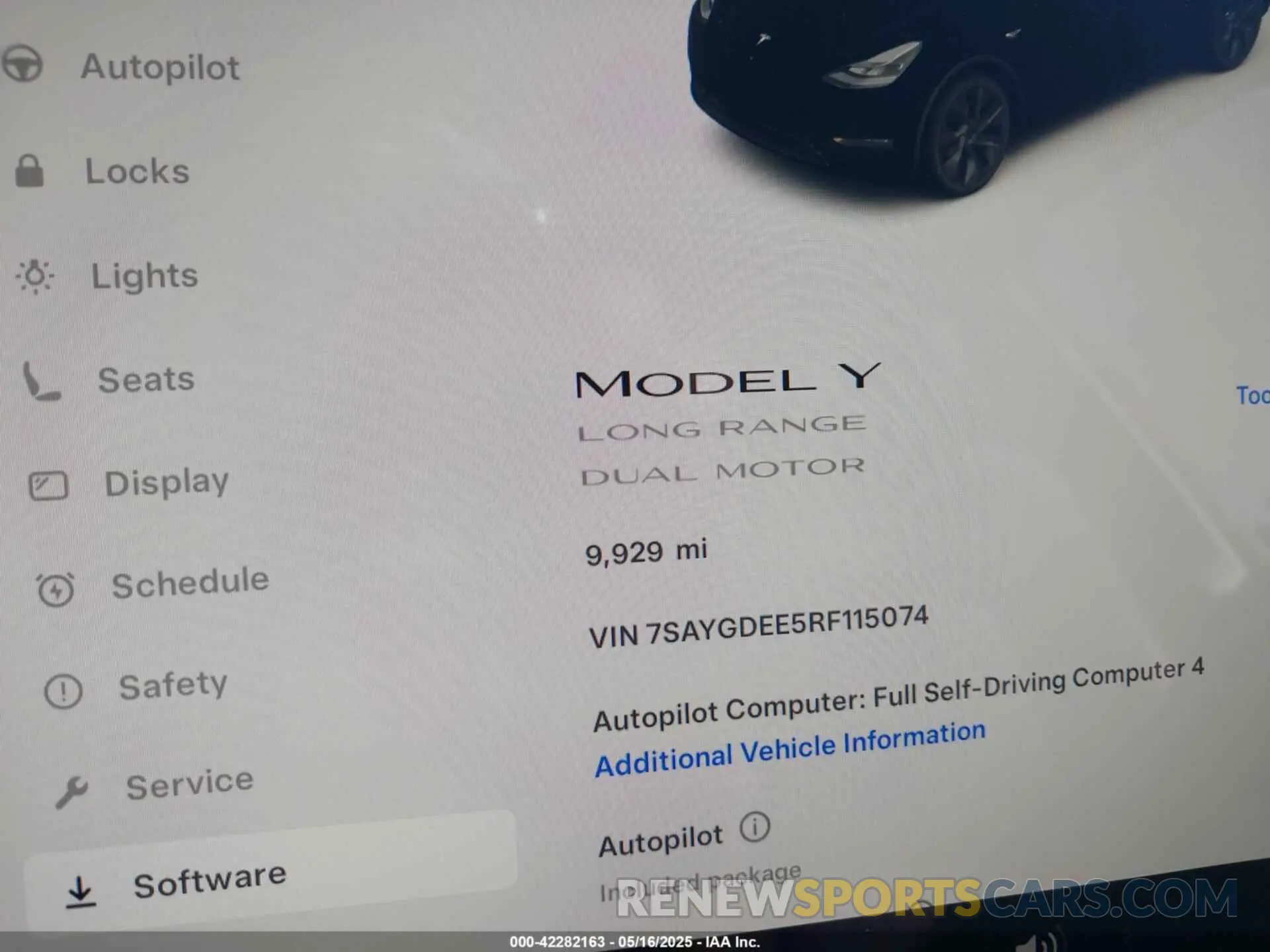 15 Photograph of a damaged car 7SAYGDEE5RF115074 TESLA MODEL Y 2024