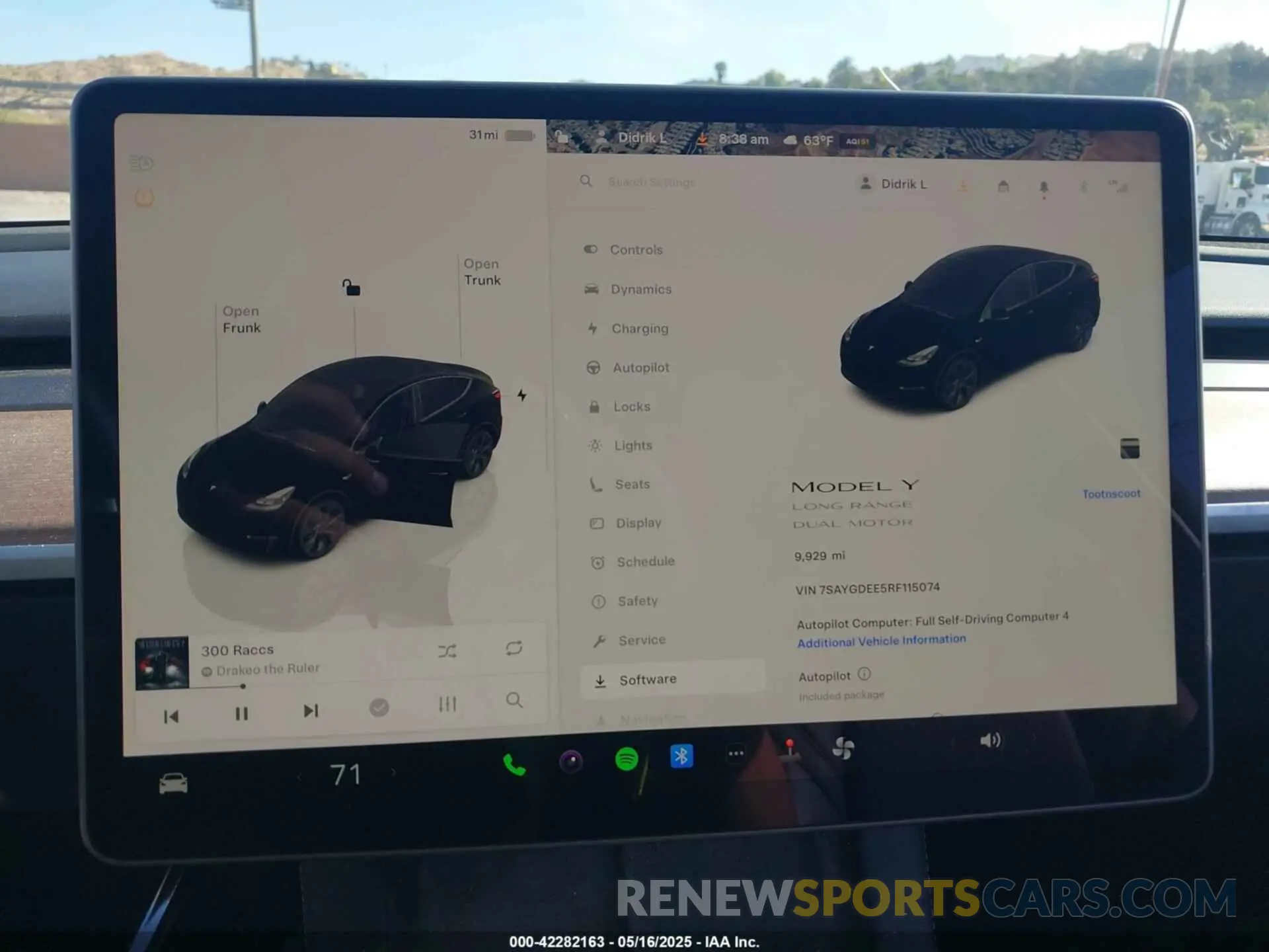 7 Photograph of a damaged car 7SAYGDEE5RF115074 TESLA MODEL Y 2024