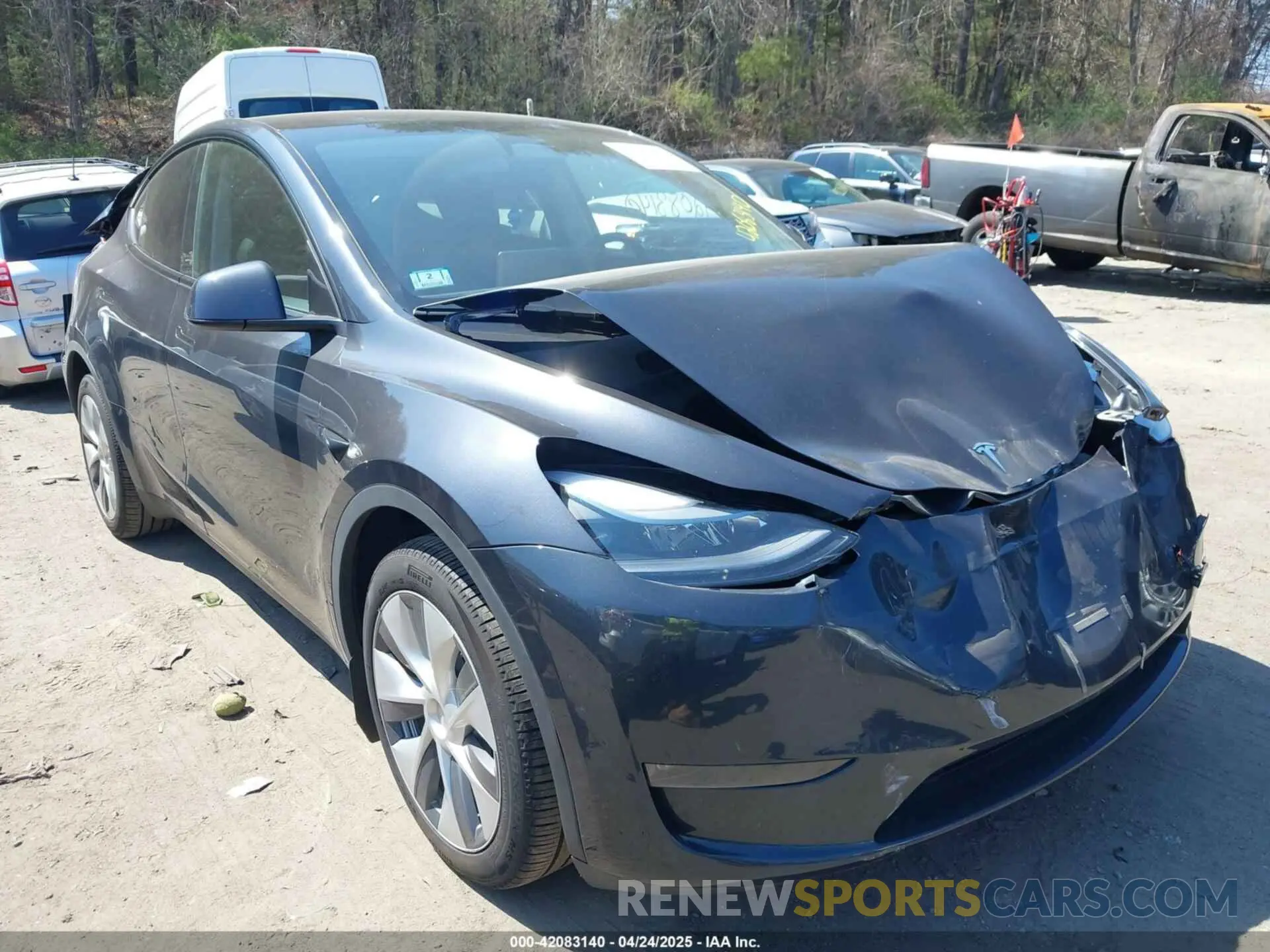 1 Photograph of a damaged car 7SAYGDEE6RA225161 TESLA MODEL Y 2024