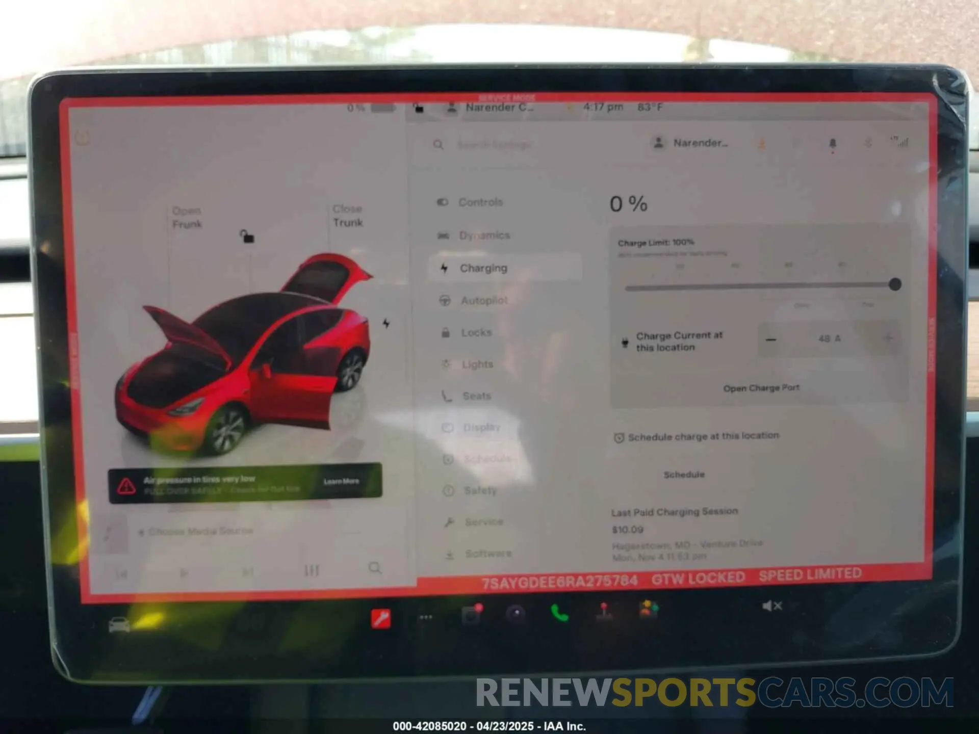 17 Фотография поврежденного автомобиля 7SAYGDEE6RA275784 TESLA MODEL Y 2024