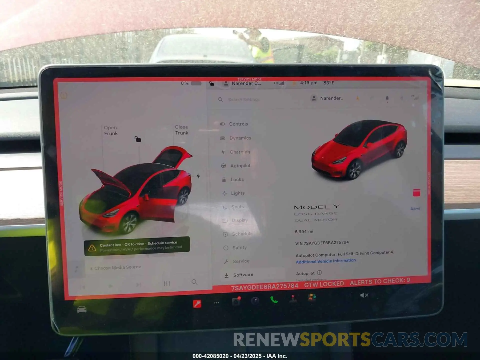 18 Фотография поврежденного автомобиля 7SAYGDEE6RA275784 TESLA MODEL Y 2024