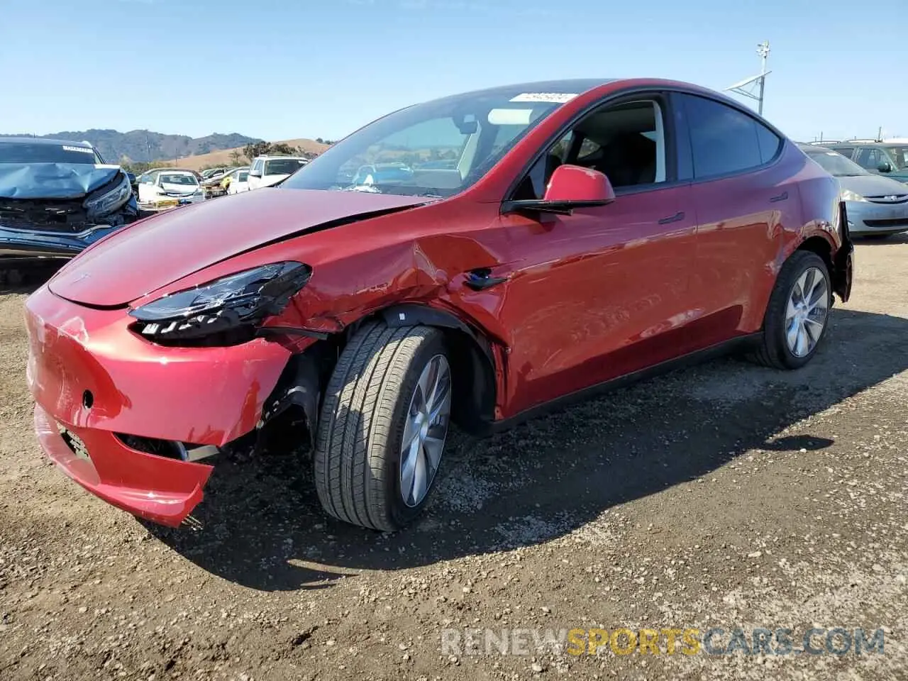 1 Photograph of a damaged car 7SAYGDEE6RF071151 TESLA MODEL Y 2024