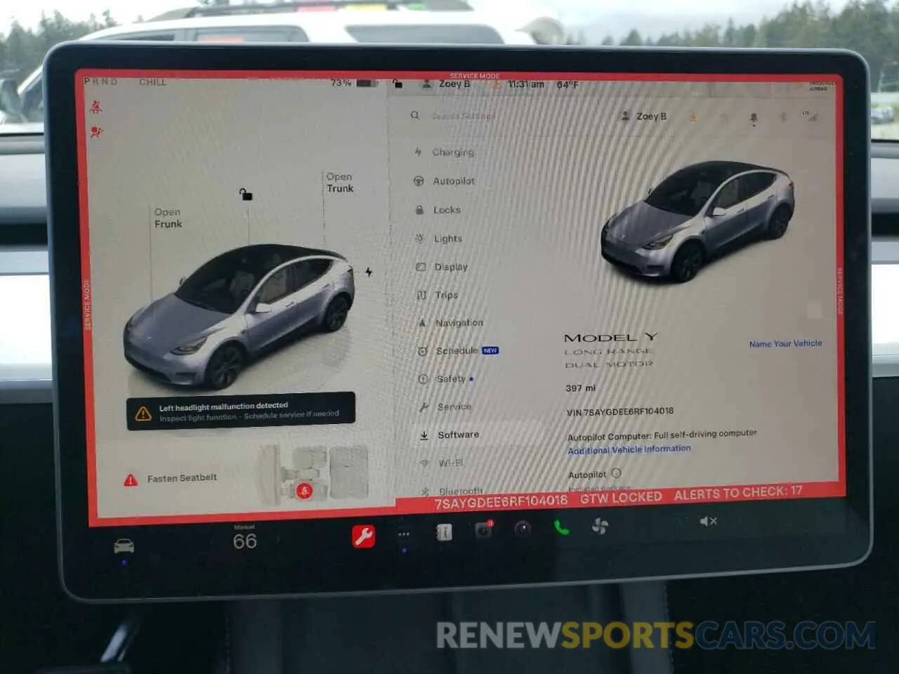9 Фотография поврежденного автомобиля 7SAYGDEE6RF104018 TESLA MODEL Y 2024