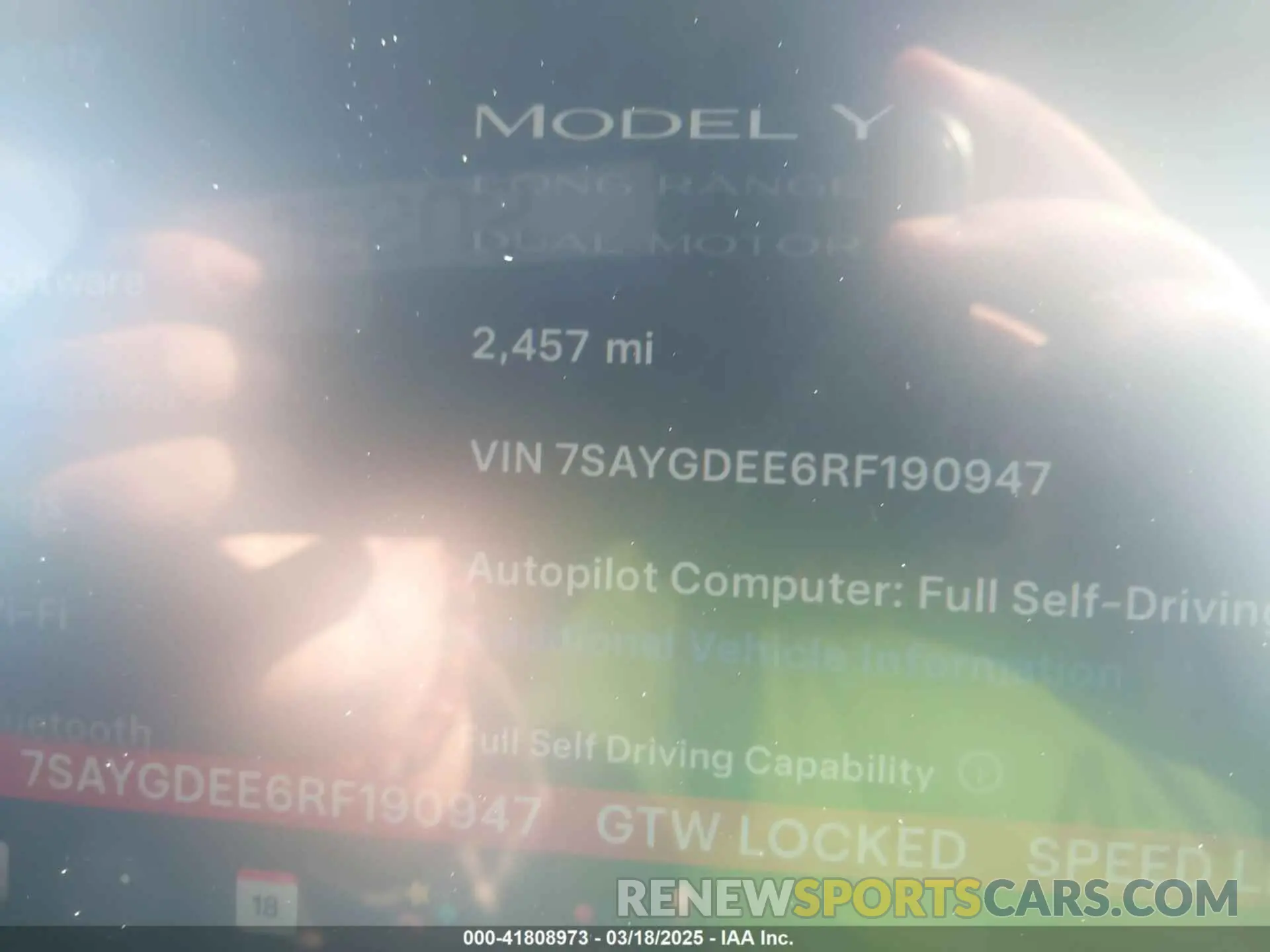 15 Фотография поврежденного автомобиля 7SAYGDEE6RF190947 TESLA MODEL Y 2024