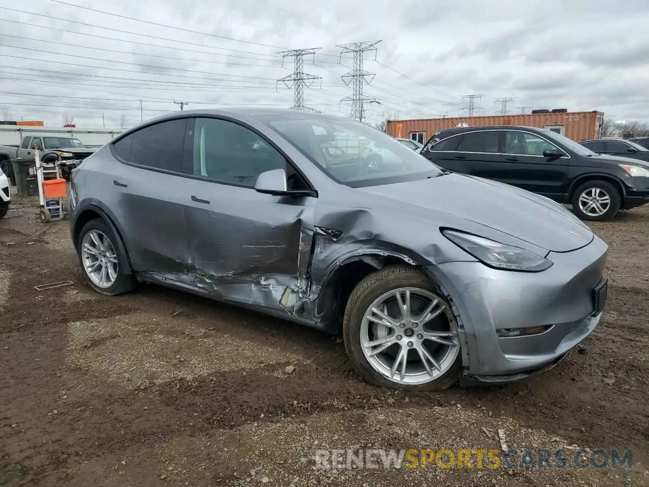4 Фотография поврежденного автомобиля 7SAYGDEE7RA288057 TESLA MODEL Y 2024