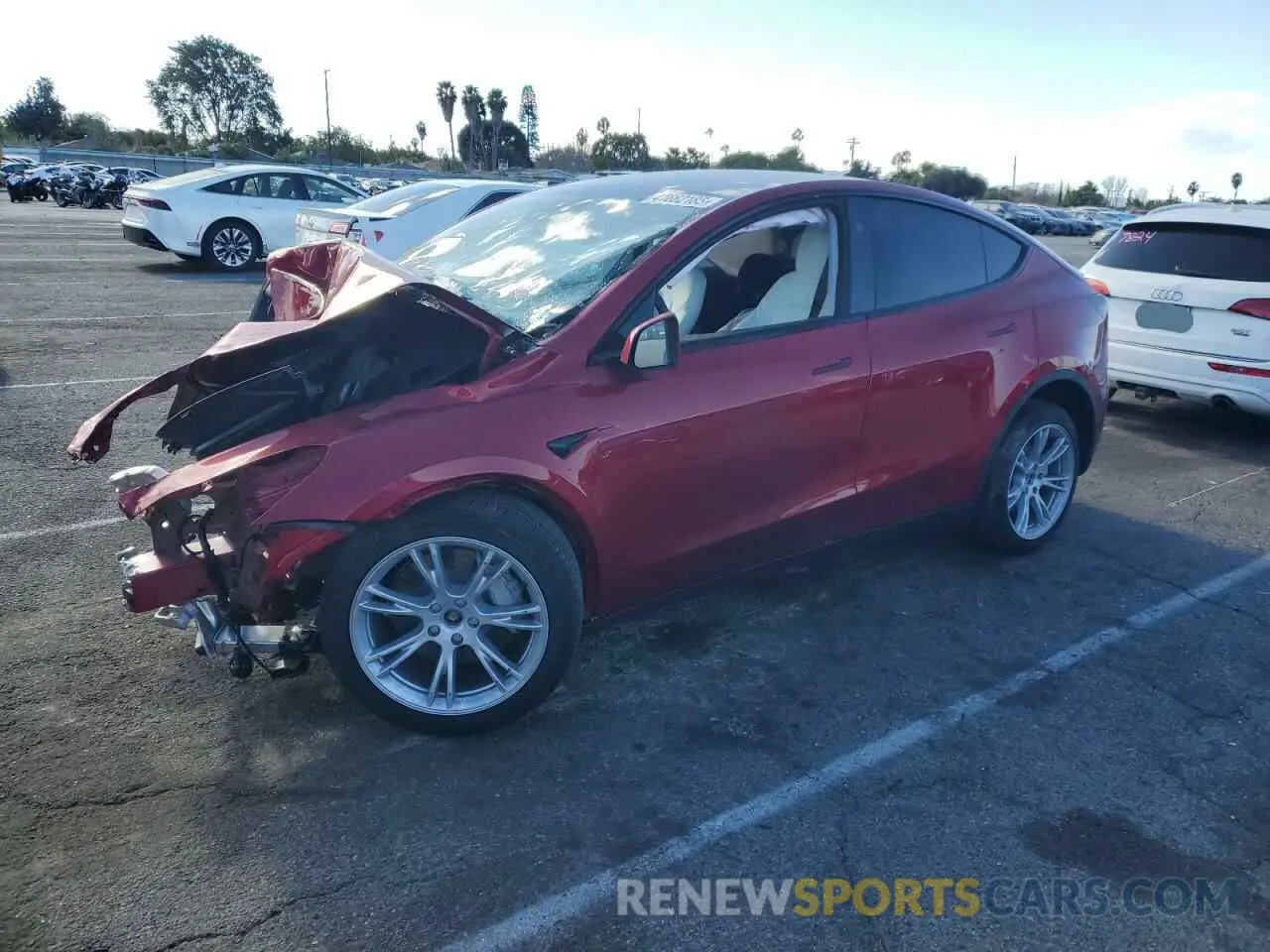 1 Photograph of a damaged car 7SAYGDEE7RF009984 TESLA MODEL Y 2024