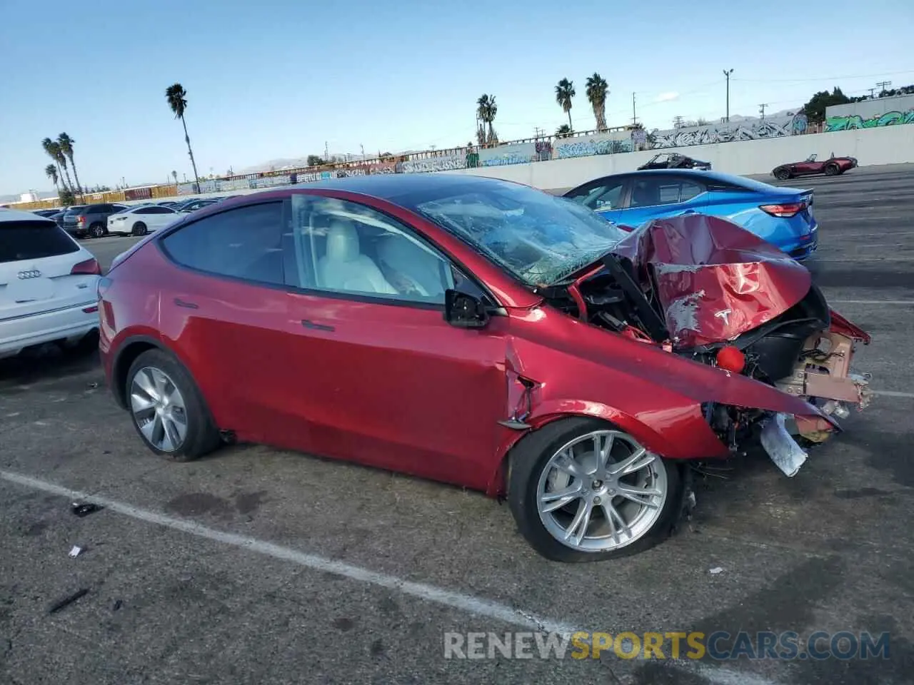 4 Photograph of a damaged car 7SAYGDEE7RF009984 TESLA MODEL Y 2024