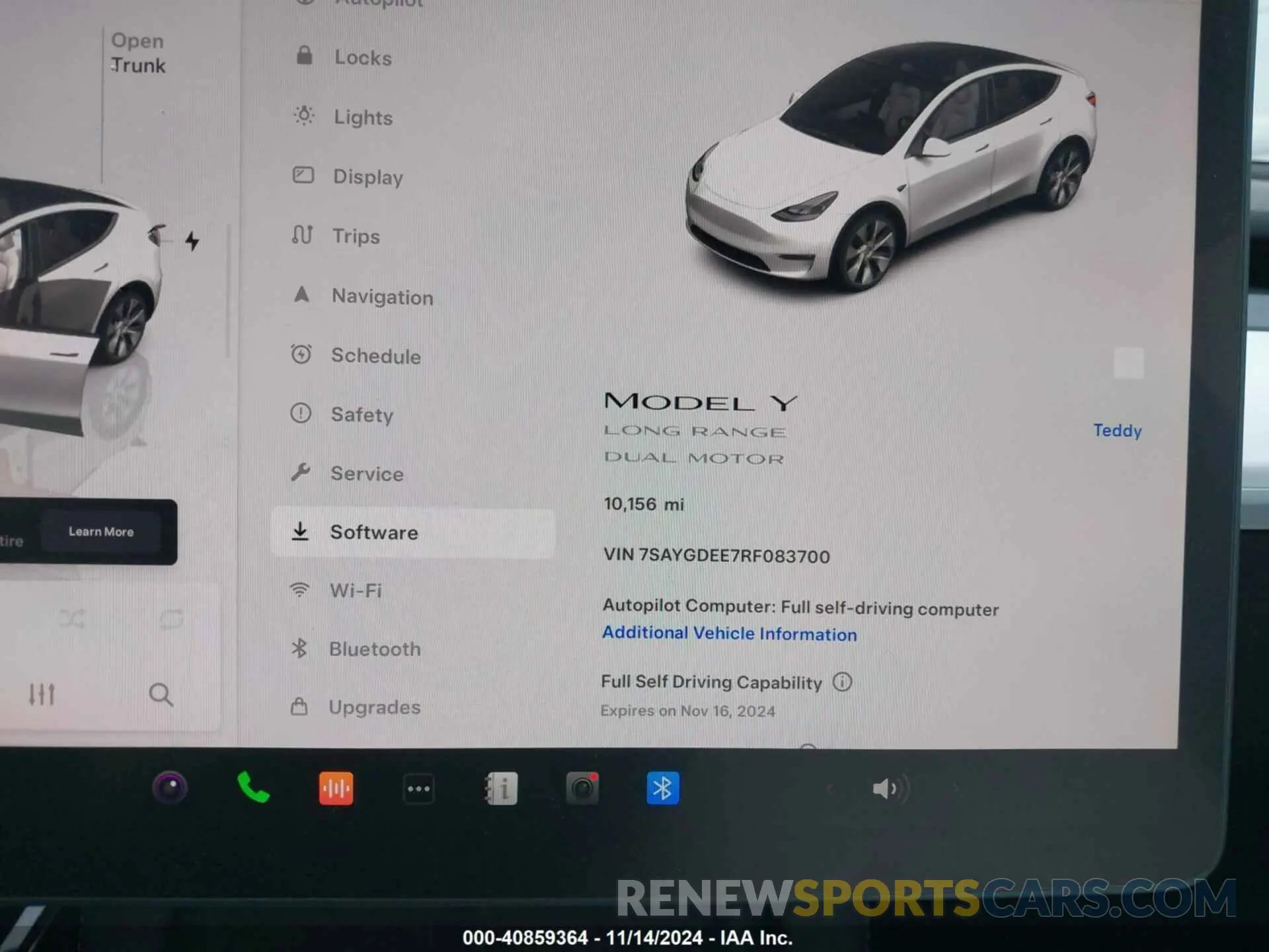 7 Photograph of a damaged car 7SAYGDEE7RF083700 TESLA MODEL Y 2024