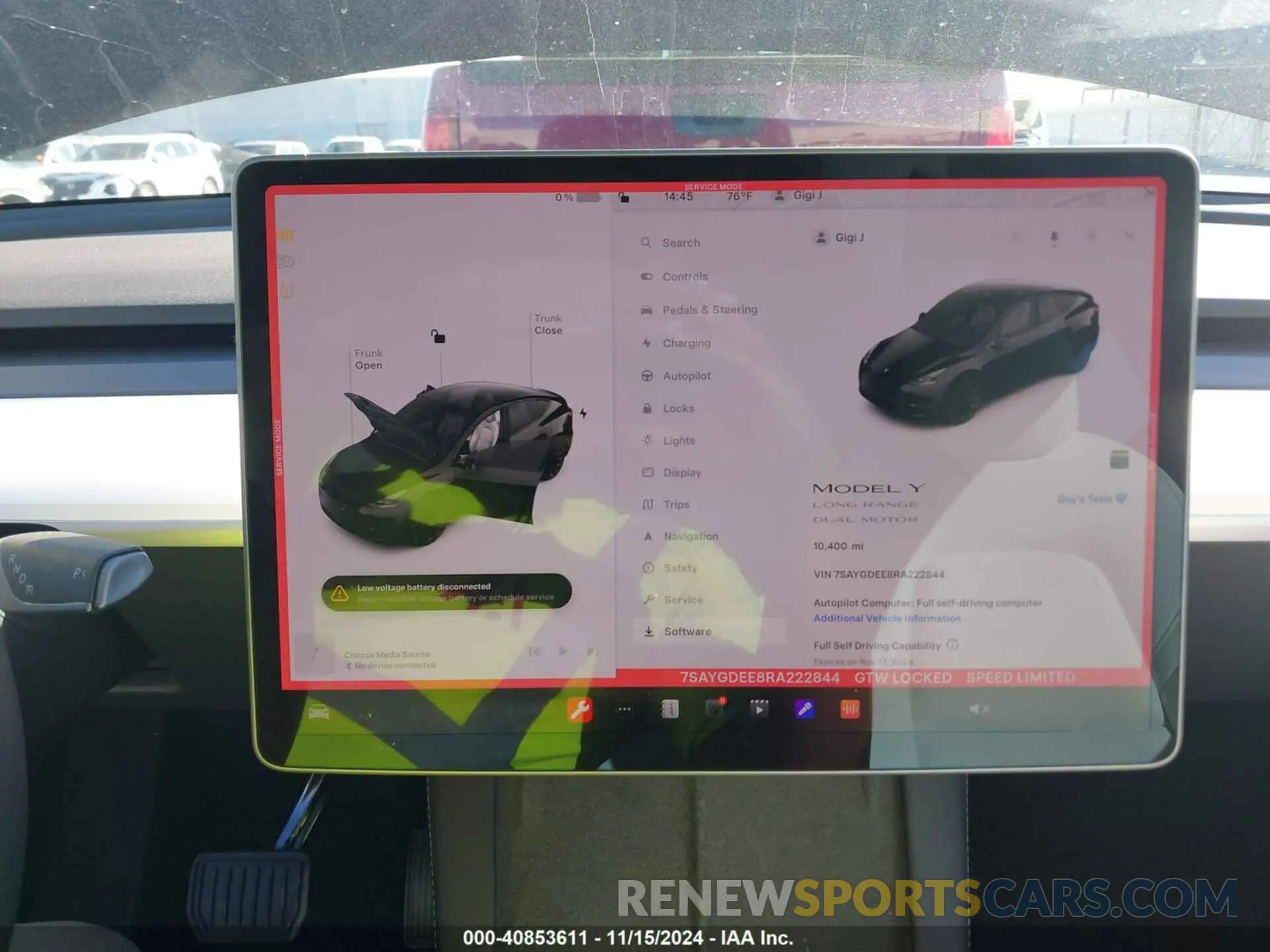 7 Photograph of a damaged car 7SAYGDEE8RA222844 TESLA MODEL Y 2024