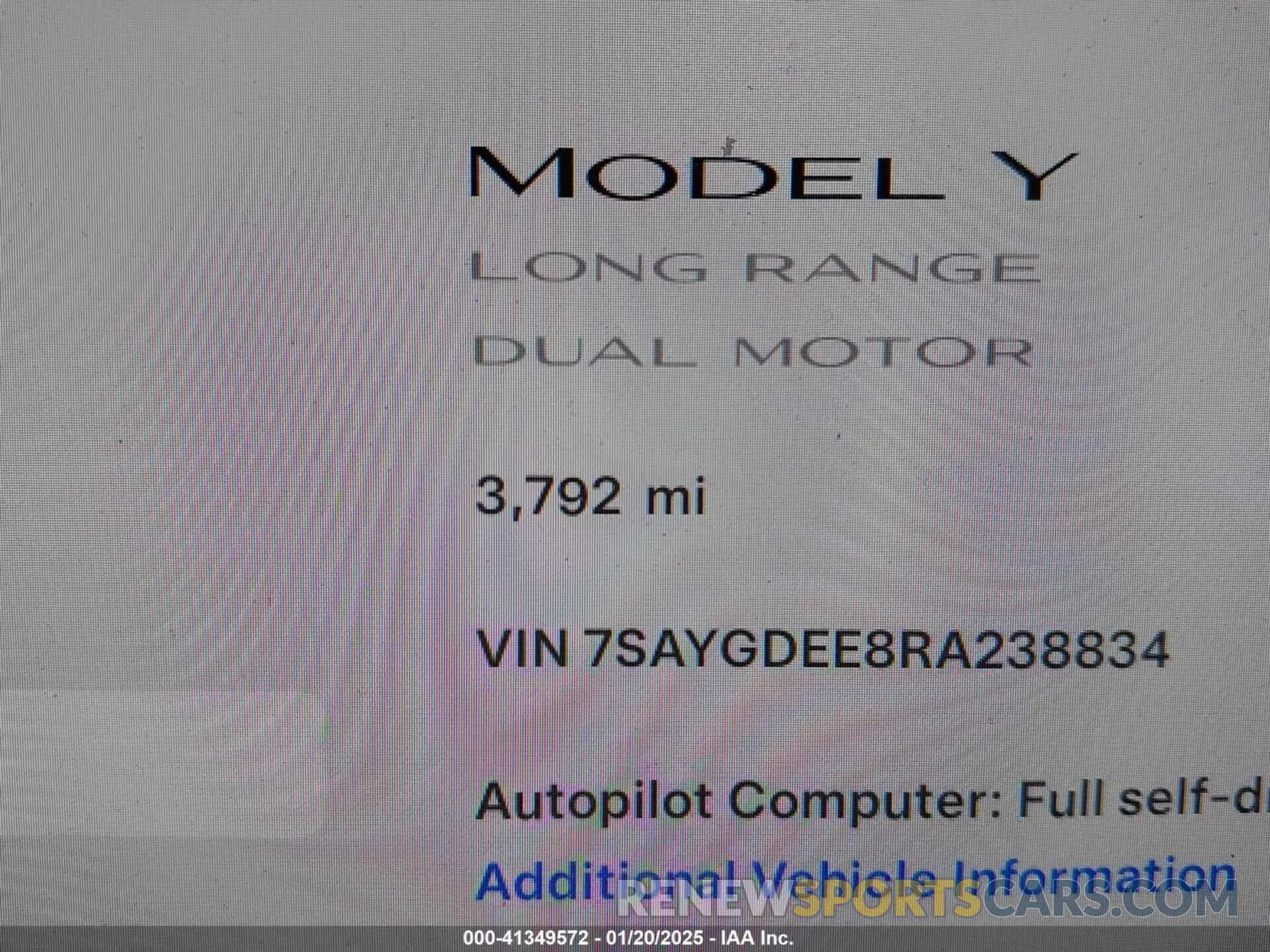 16 Фотография поврежденного автомобиля 7SAYGDEE8RA238834 TESLA MODEL Y 2024