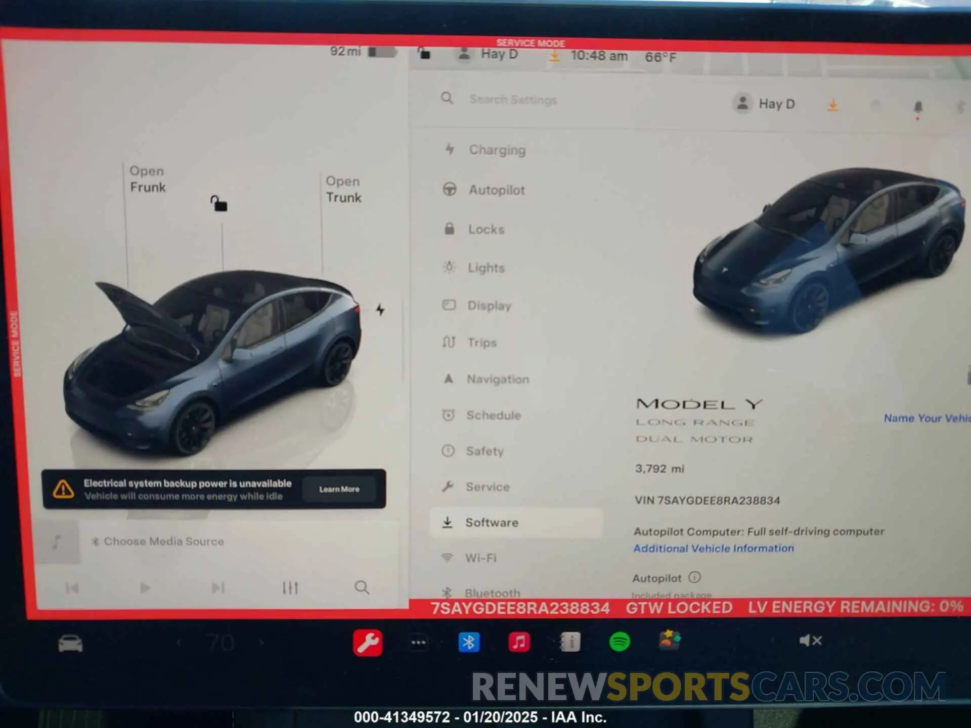 7 Фотография поврежденного автомобиля 7SAYGDEE8RA238834 TESLA MODEL Y 2024