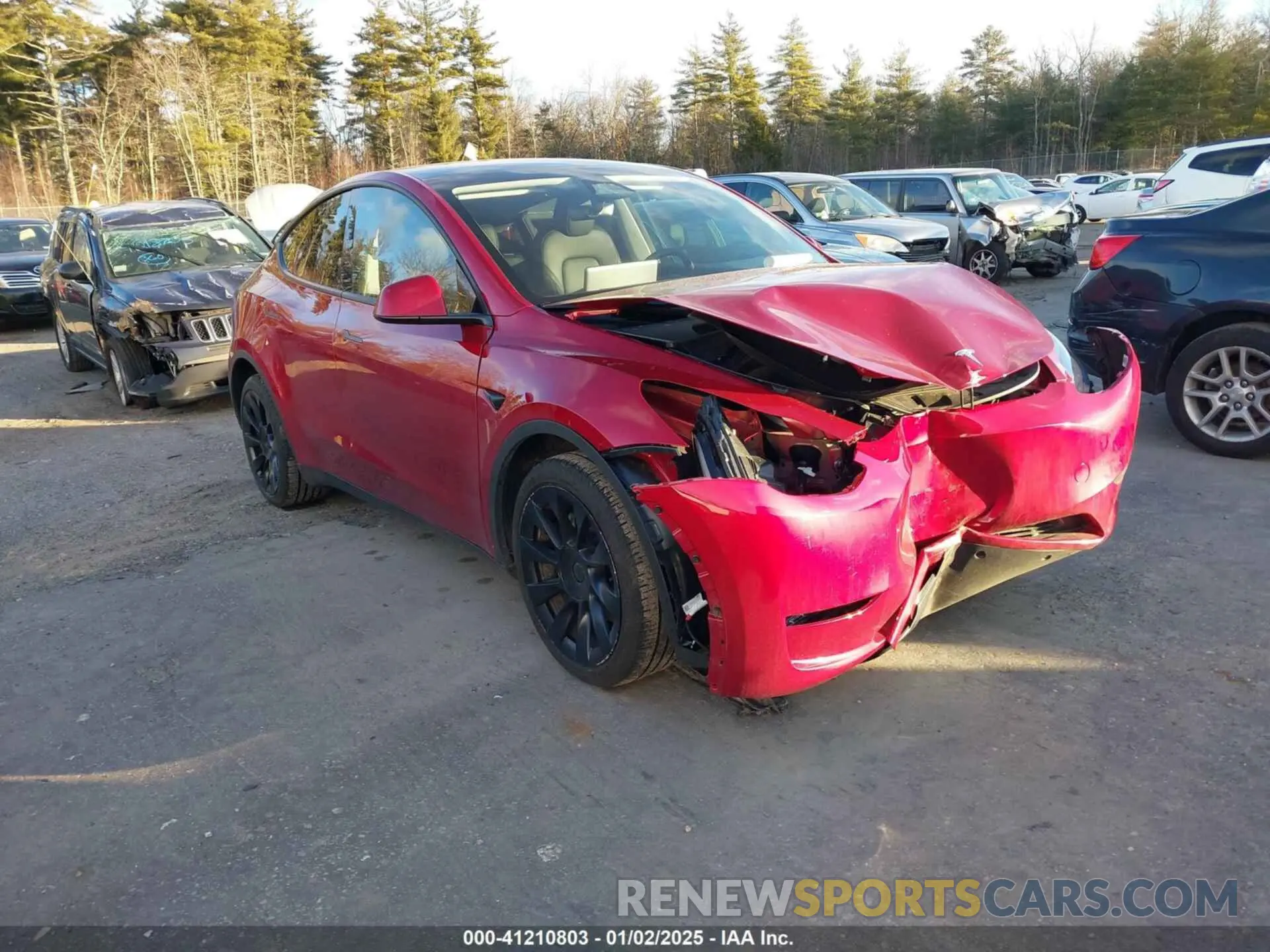1 Photograph of a damaged car 7SAYGDEE8RA254256 TESLA MODEL Y 2024