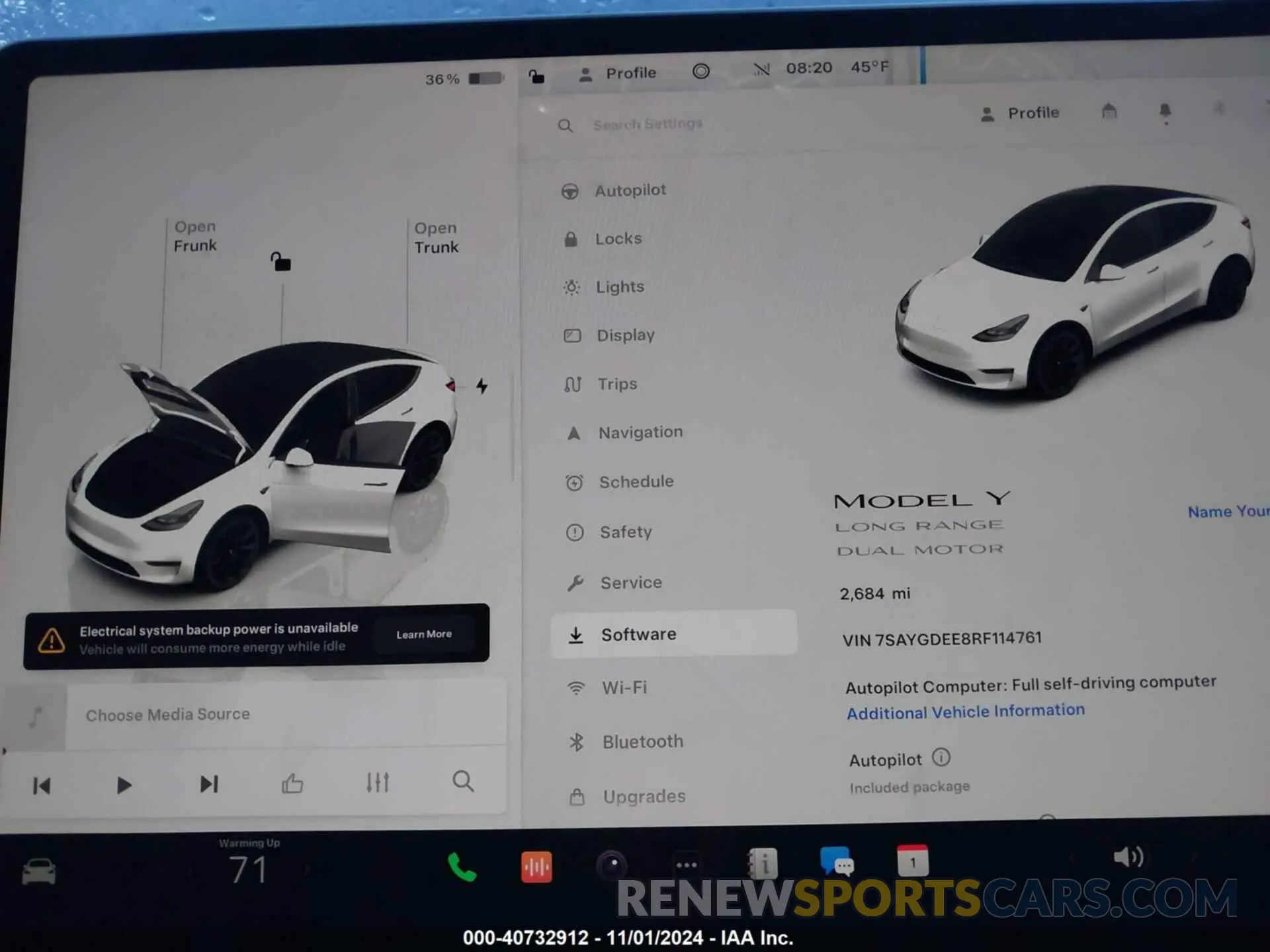 7 Фотография поврежденного автомобиля 7SAYGDEE8RF114761 TESLA MODEL Y 2024