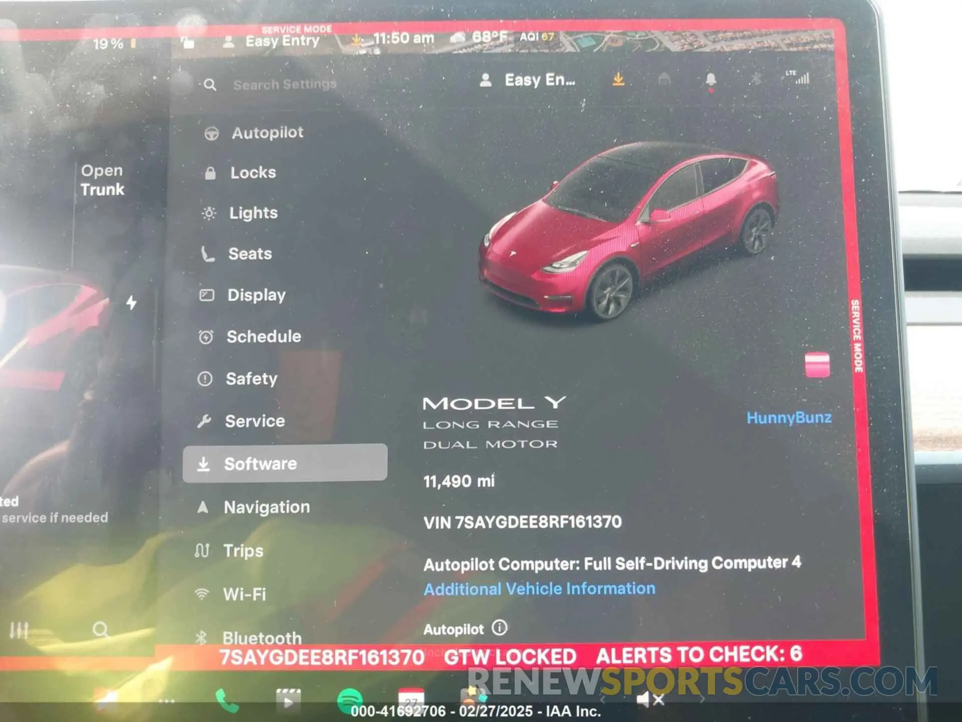 7 Photograph of a damaged car 7SAYGDEE8RF161370 TESLA MODEL Y 2024