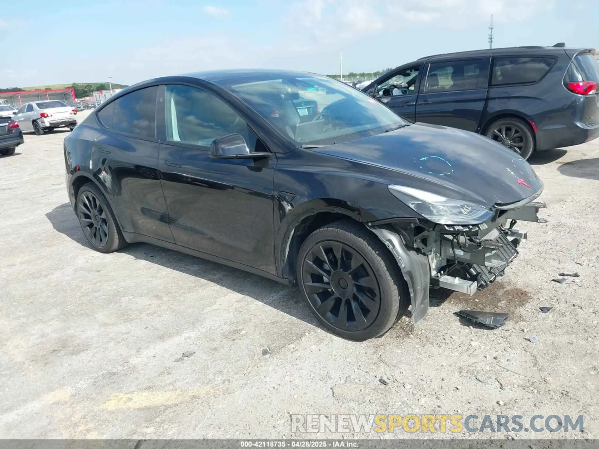 1 Photograph of a damaged car 7SAYGDEE9RA293261 TESLA MODEL Y 2024