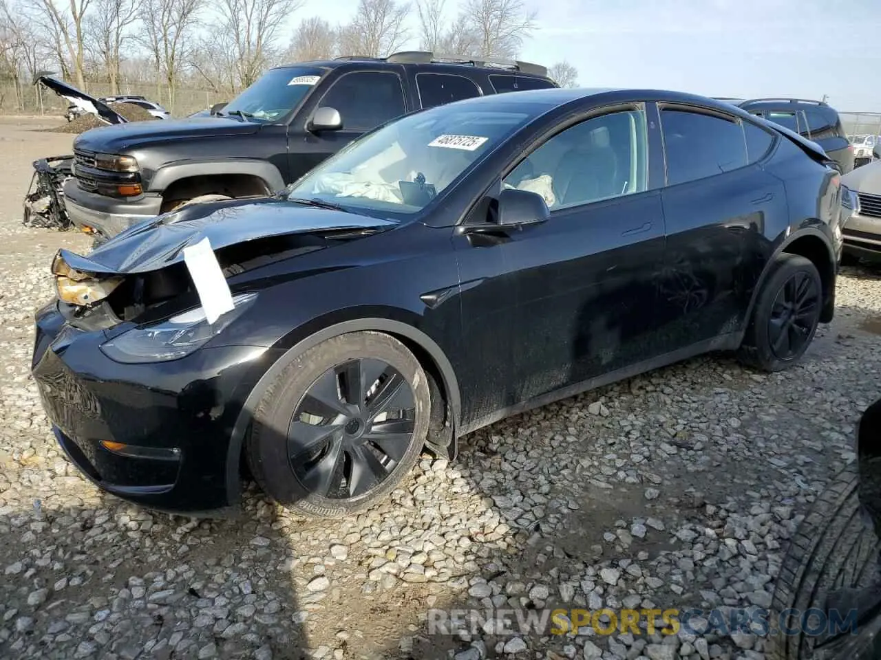 1 Photograph of a damaged car 7SAYGDEE9RF183281 TESLA MODEL Y 2024