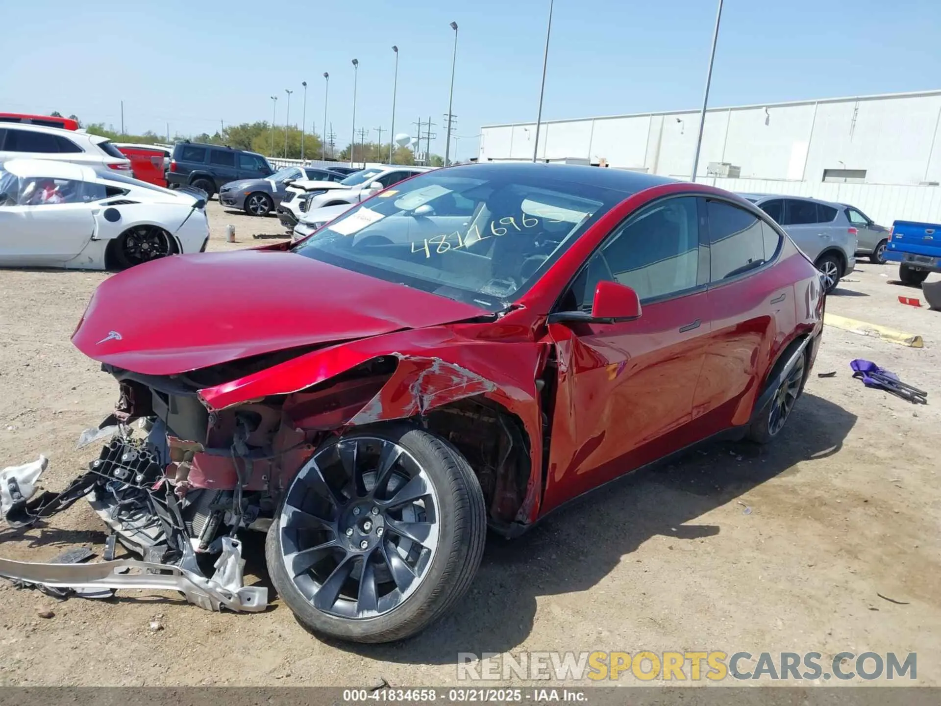 2 Photograph of a damaged car 7SAYGDEEXRA236065 TESLA MODEL Y 2024