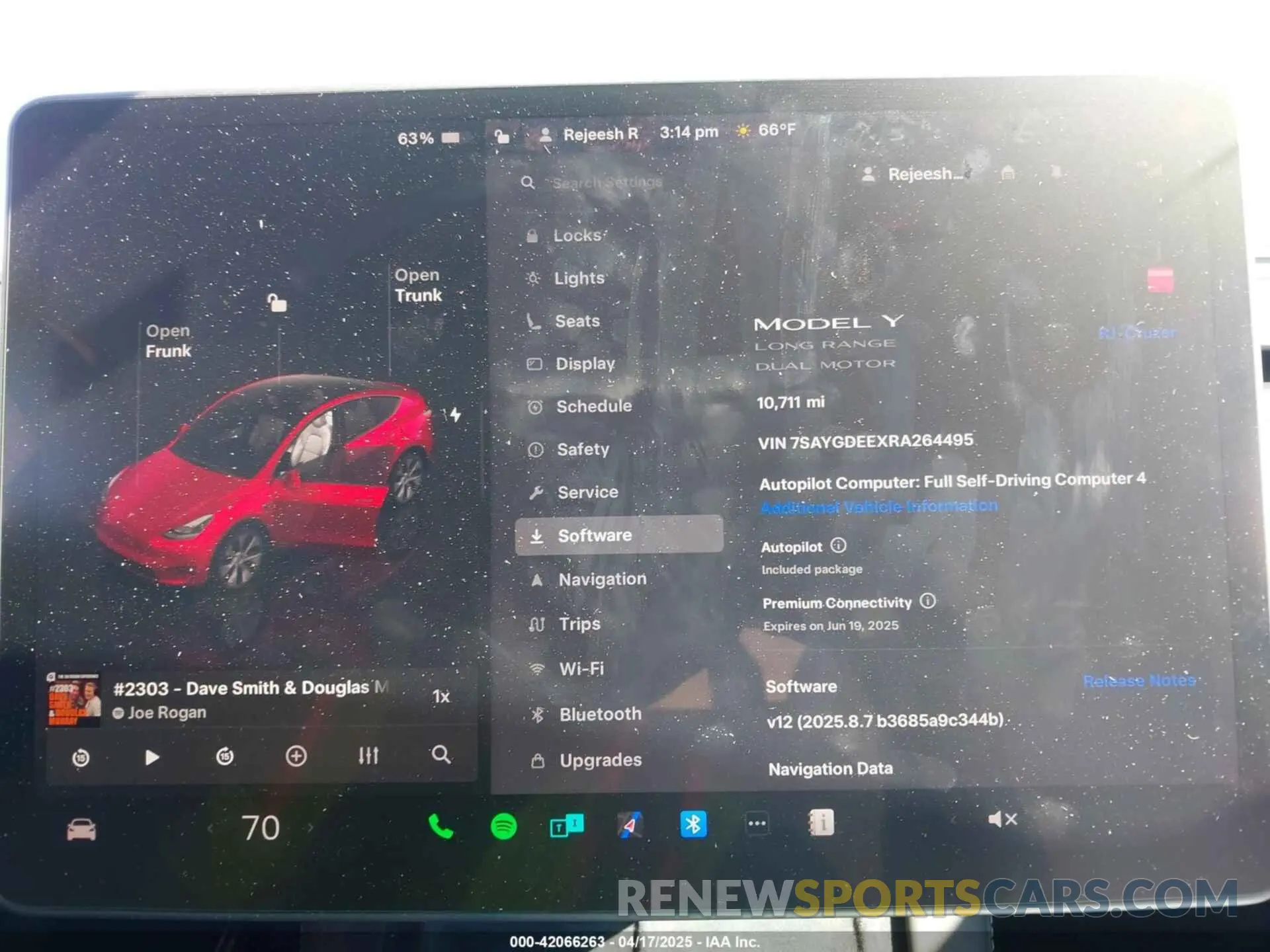 7 Фотография поврежденного автомобиля 7SAYGDEEXRA264495 TESLA MODEL Y 2024