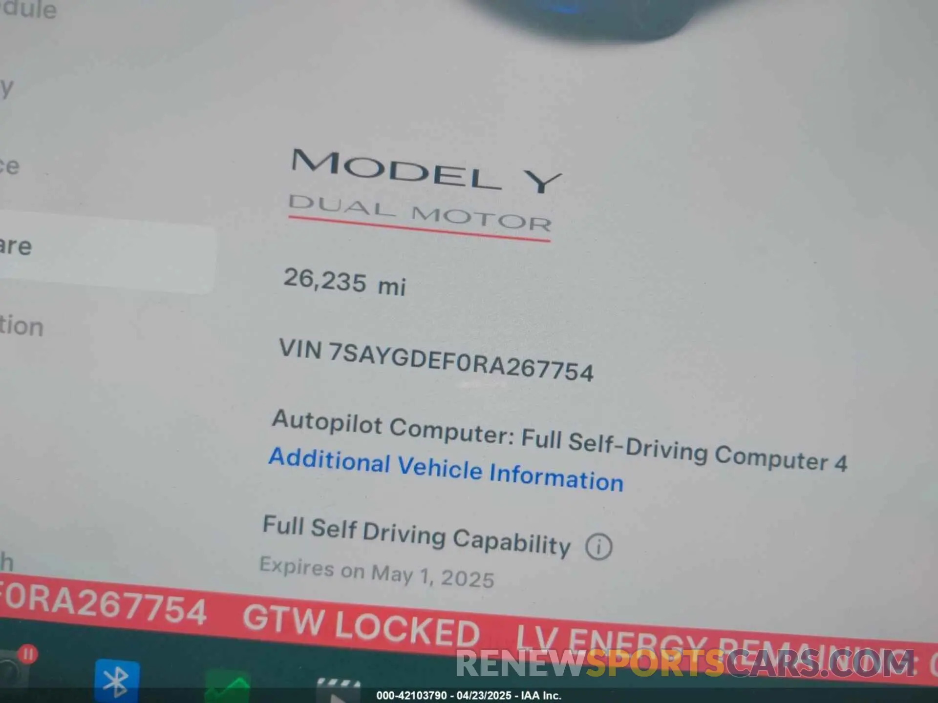 15 Фотография поврежденного автомобиля 7SAYGDEF0RA267754 TESLA MODEL Y 2024