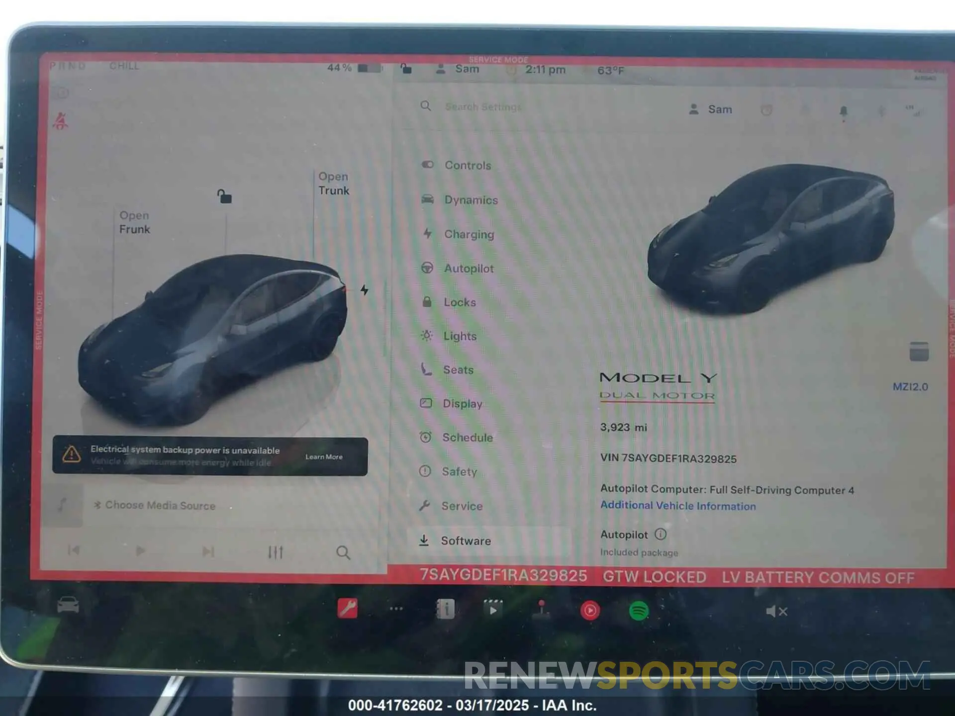19 Фотография поврежденного автомобиля 7SAYGDEF1RA329825 TESLA MODEL Y 2024