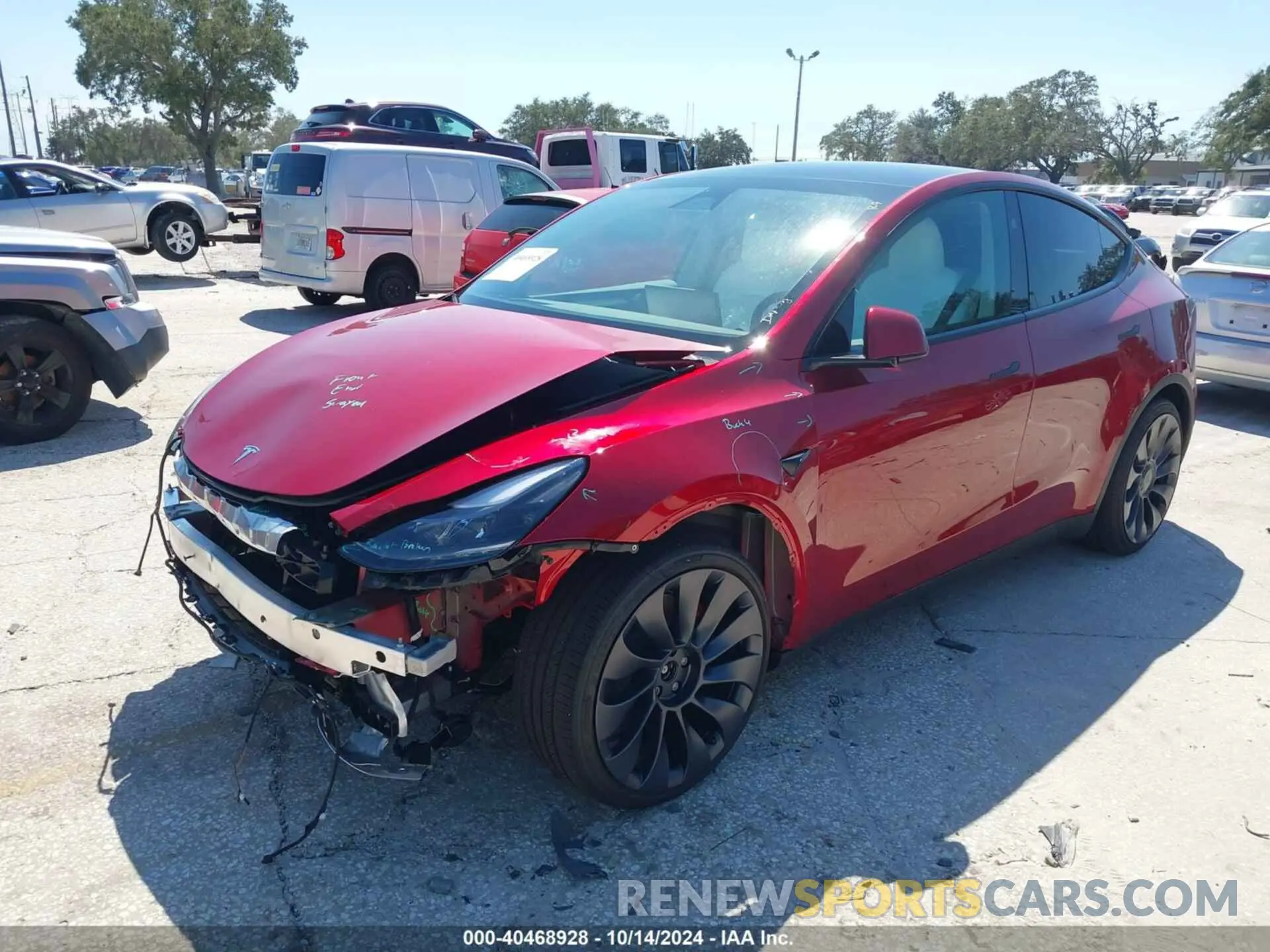 2 Photograph of a damaged car 7SAYGDEF2RF063914 TESLA MODEL Y 2024