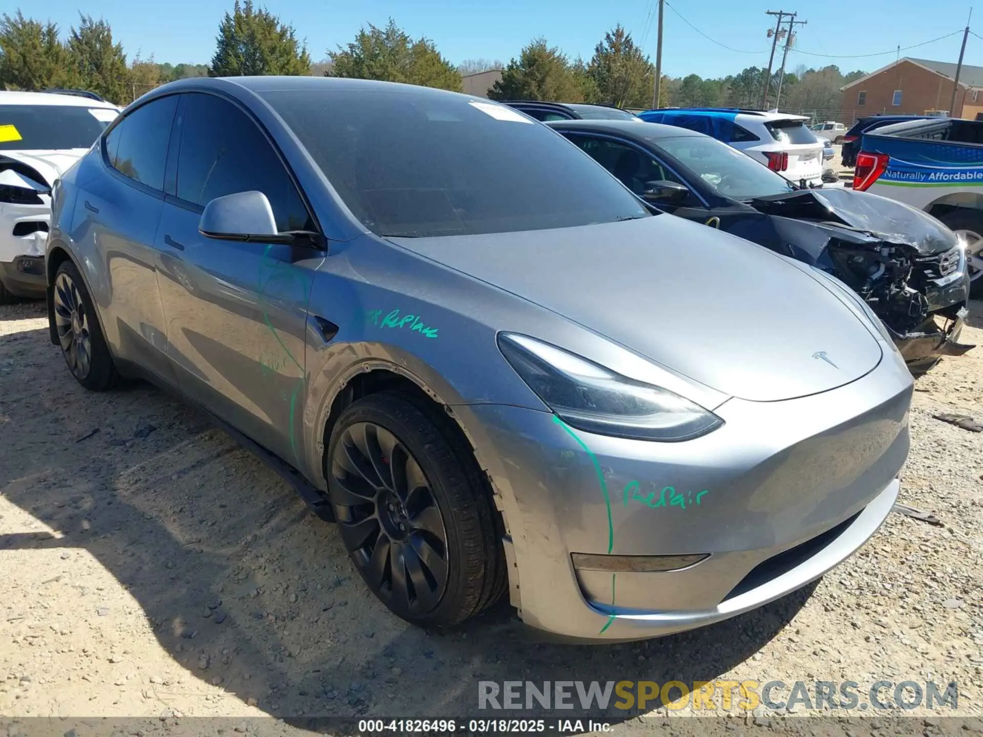 1 Photograph of a damaged car 7SAYGDEF4RA310248 TESLA MODEL Y 2024
