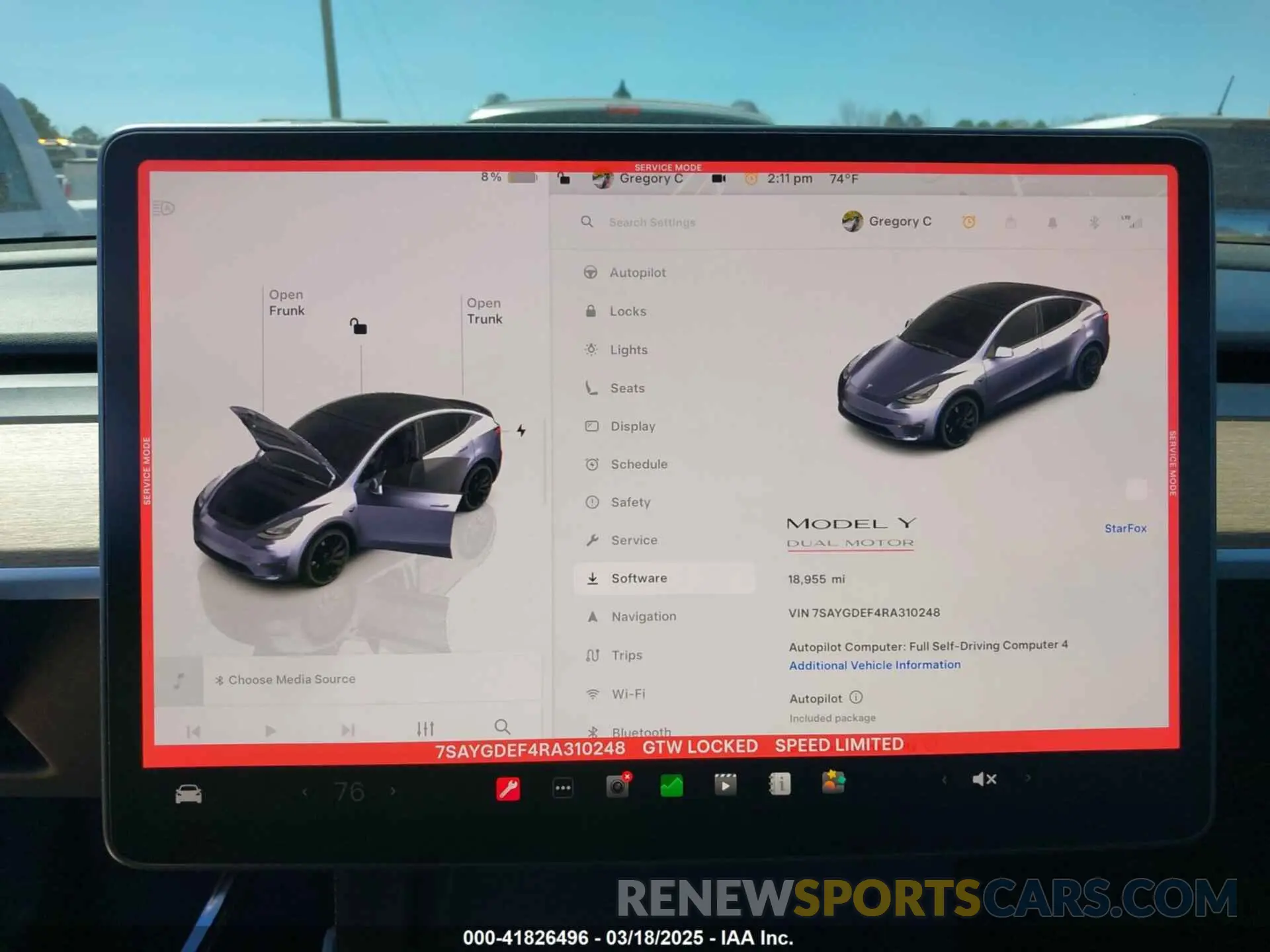 7 Photograph of a damaged car 7SAYGDEF4RA310248 TESLA MODEL Y 2024