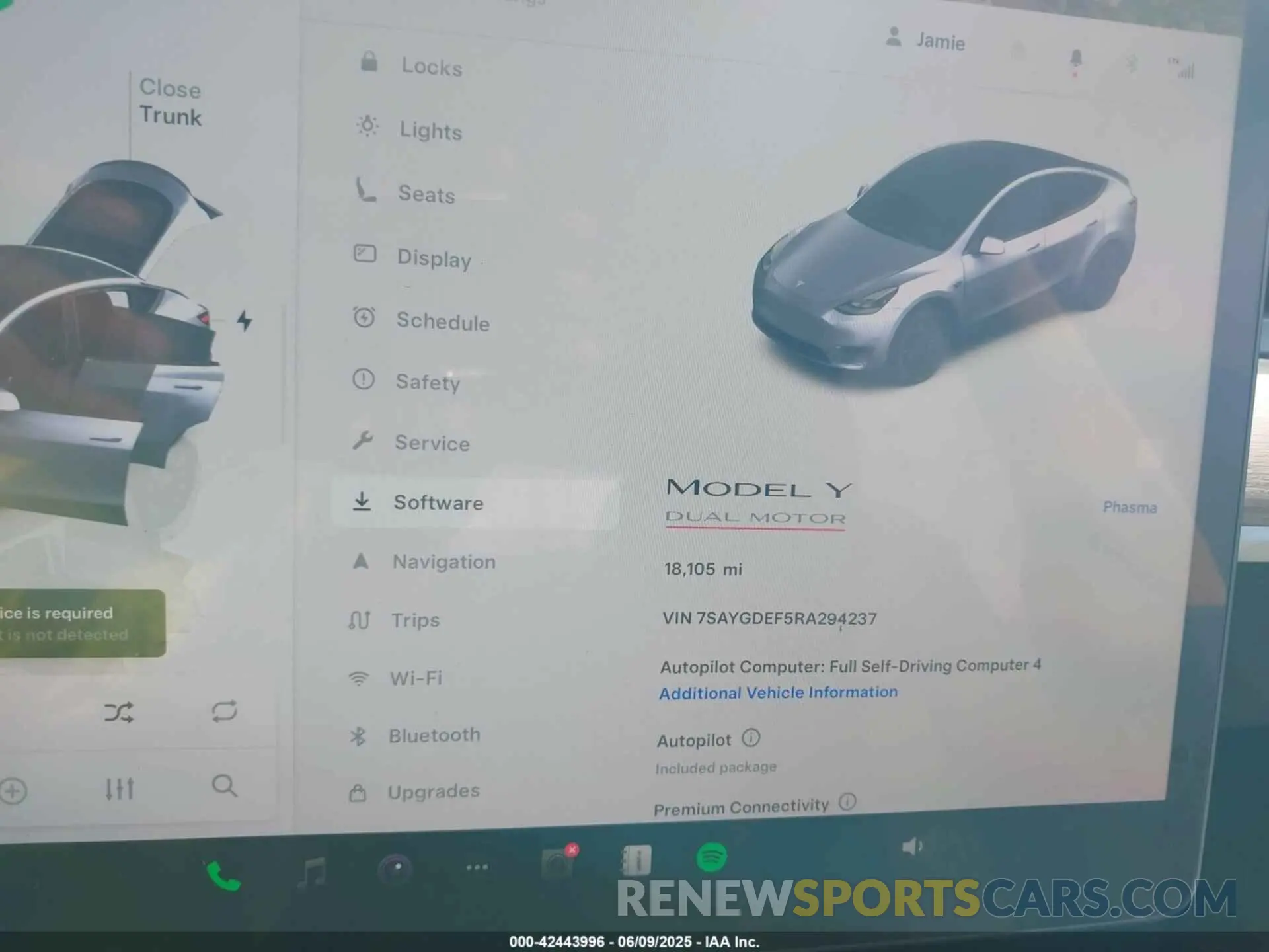 7 Photograph of a damaged car 7SAYGDEF5RA294237 TESLA MODEL Y 2024