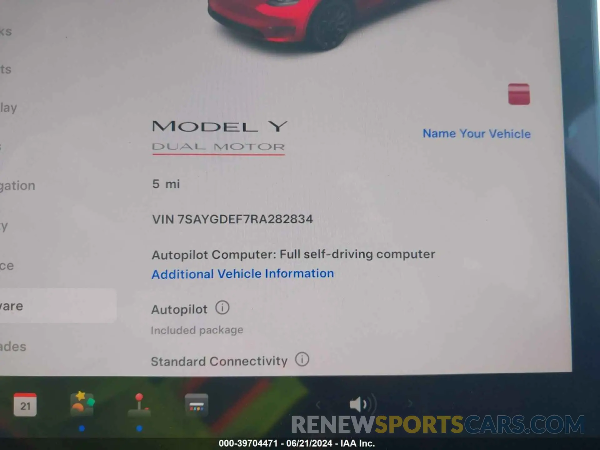 7 Фотография поврежденного автомобиля 7SAYGDEF7RA282834 TESLA MODEL Y 2024