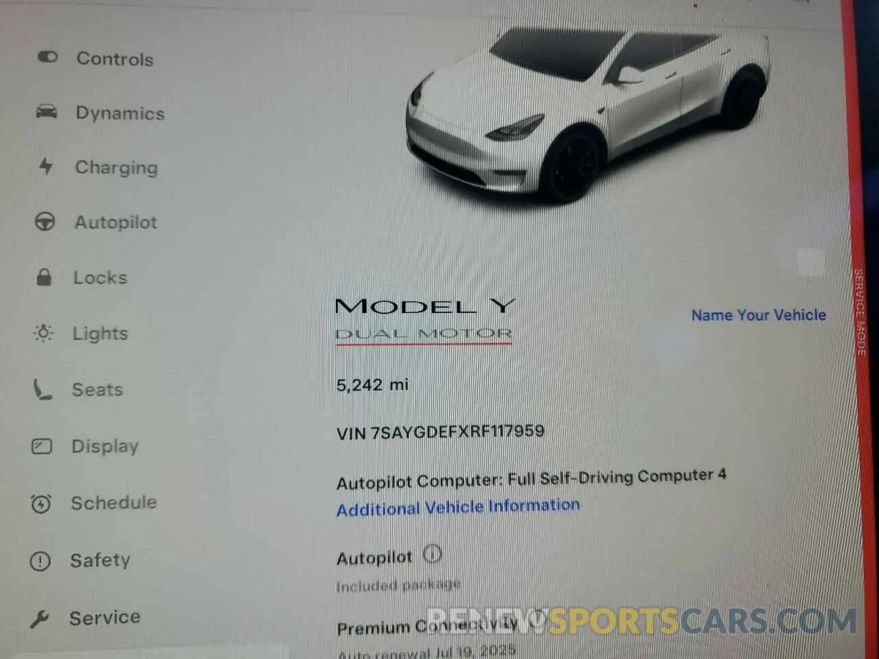 9 Фотография поврежденного автомобиля 7SAYGDEFXRF117959 TESLA MODEL Y 2024