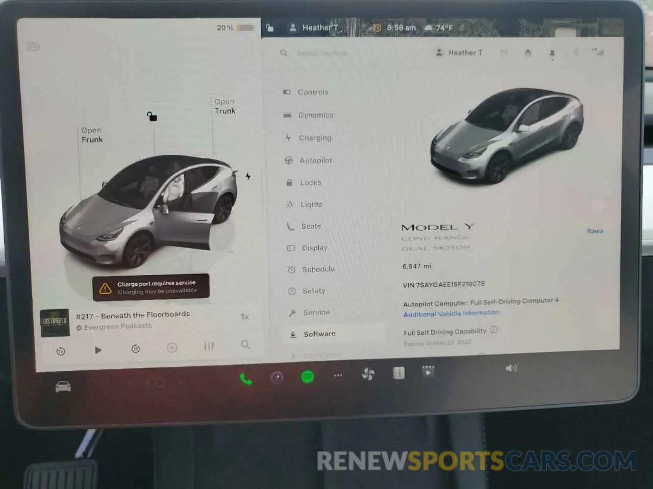 9 Фотография поврежденного автомобиля 7SAYGAEE1SF219078 TESLA MODEL Y 2025
