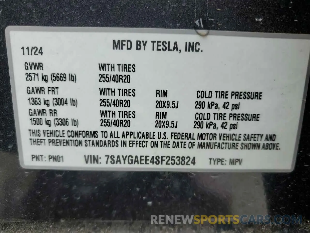 12 Фотография поврежденного автомобиля 7SAYGAEE4SF253824 TESLA MODEL Y 2025