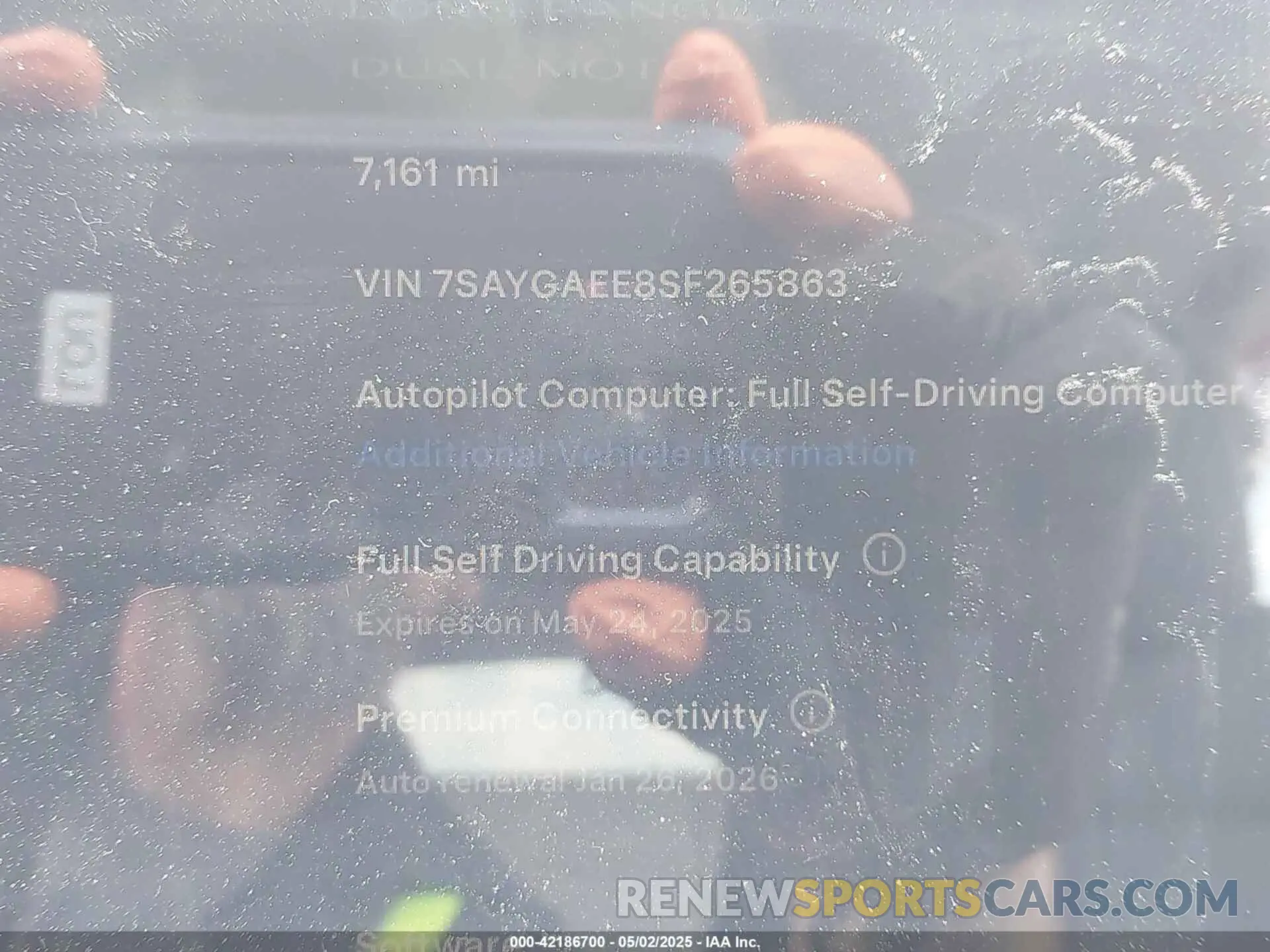 7 Photograph of a damaged car 7SAYGAEE8SF265863 TESLA MODEL Y 2025