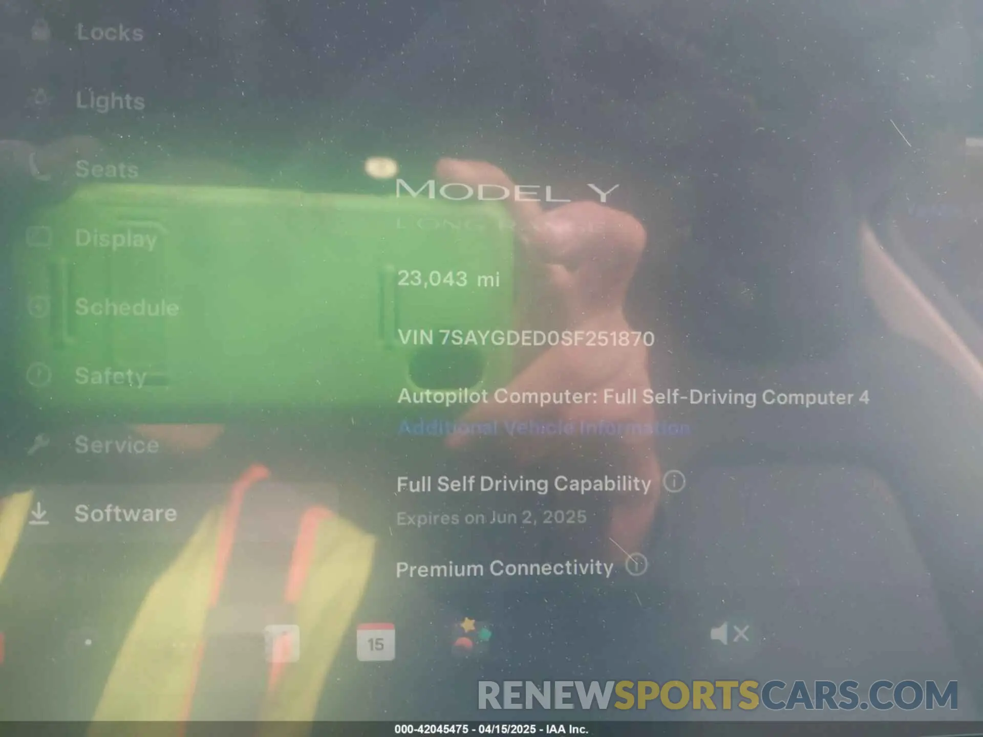 7 Photograph of a damaged car 7SAYGDED0SF251870 TESLA MODEL Y 2025