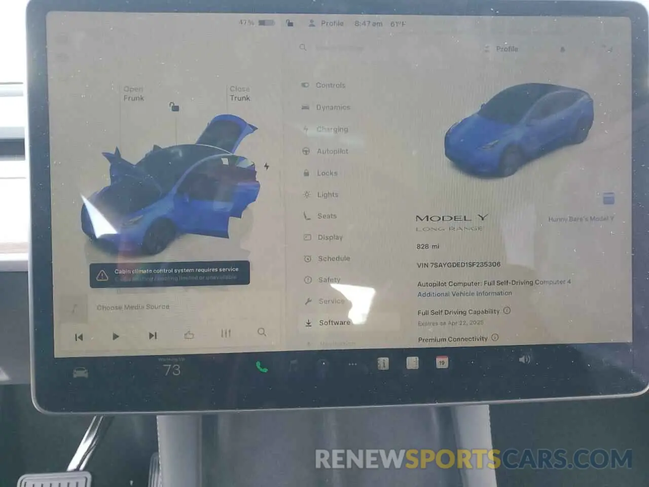 9 Фотография поврежденного автомобиля 7SAYGDED1SF235306 TESLA MODEL Y 2025