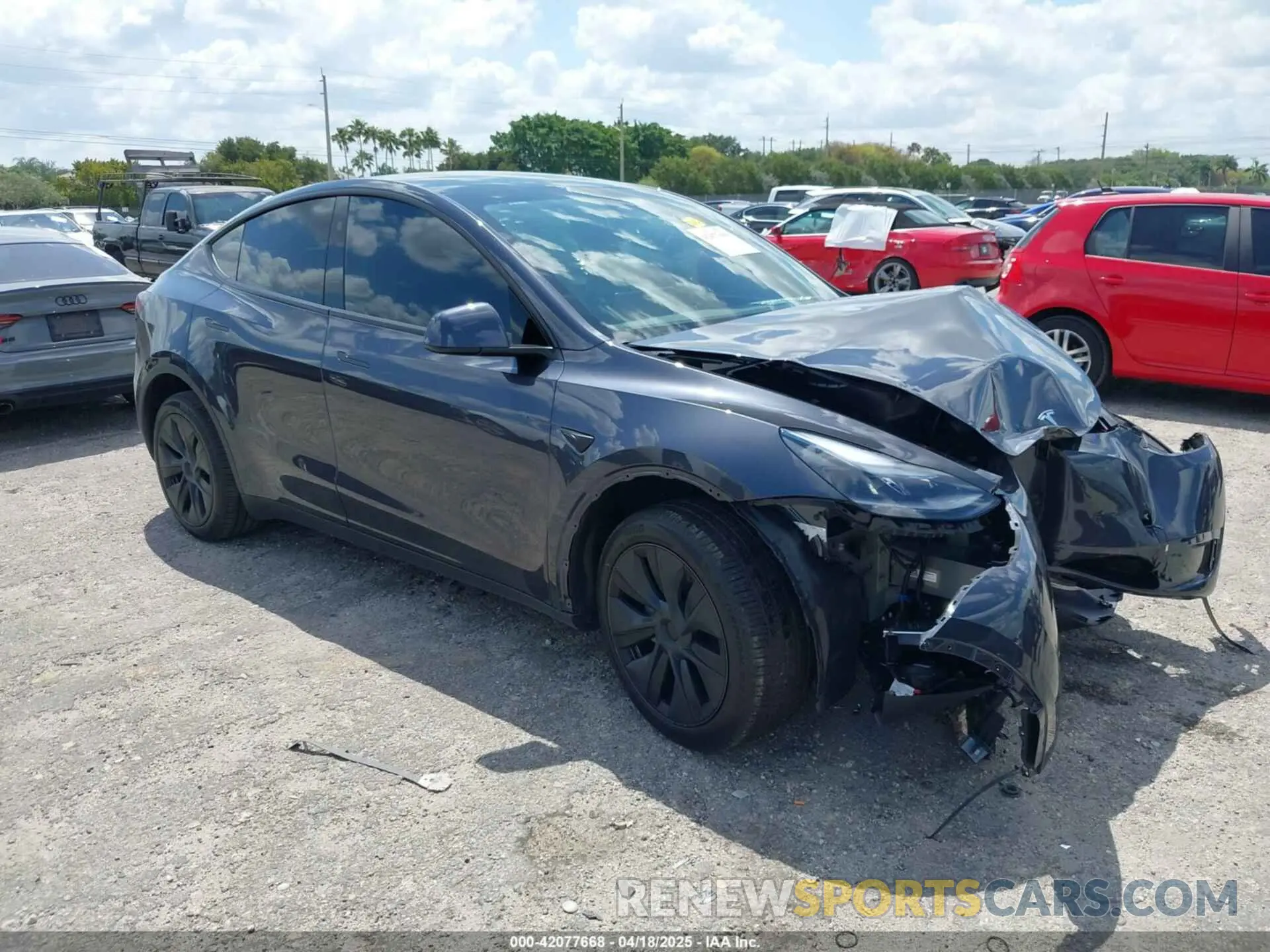 1 Photograph of a damaged car 7SAYGDED5SA370060 TESLA MODEL Y 2025