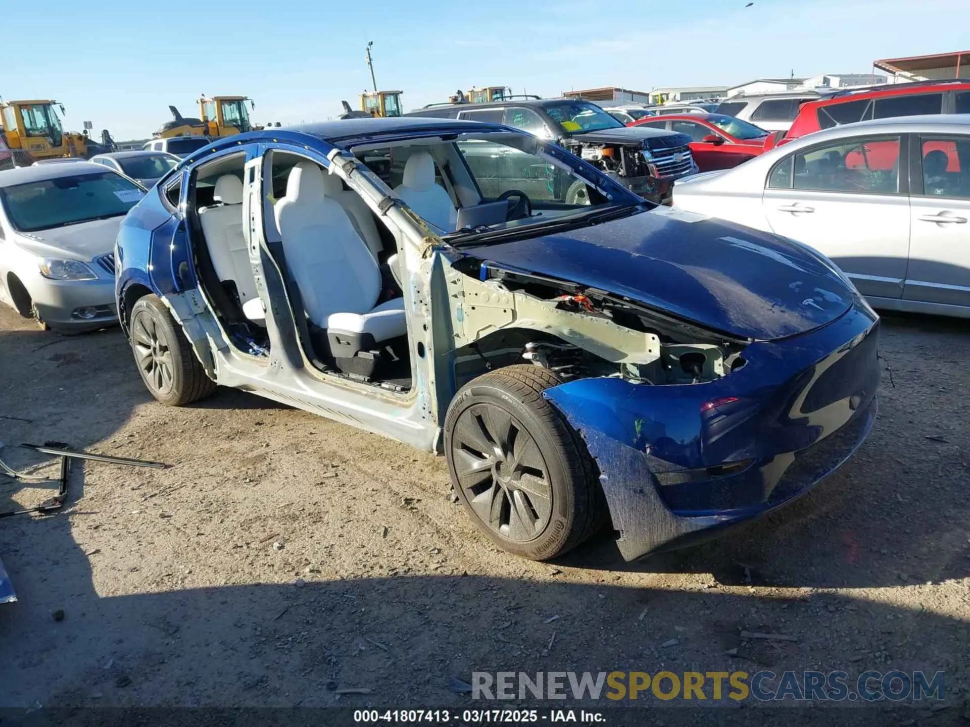 1 Фотография поврежденного автомобиля 7SAYGDED5SA374626 TESLA MODEL Y 2025