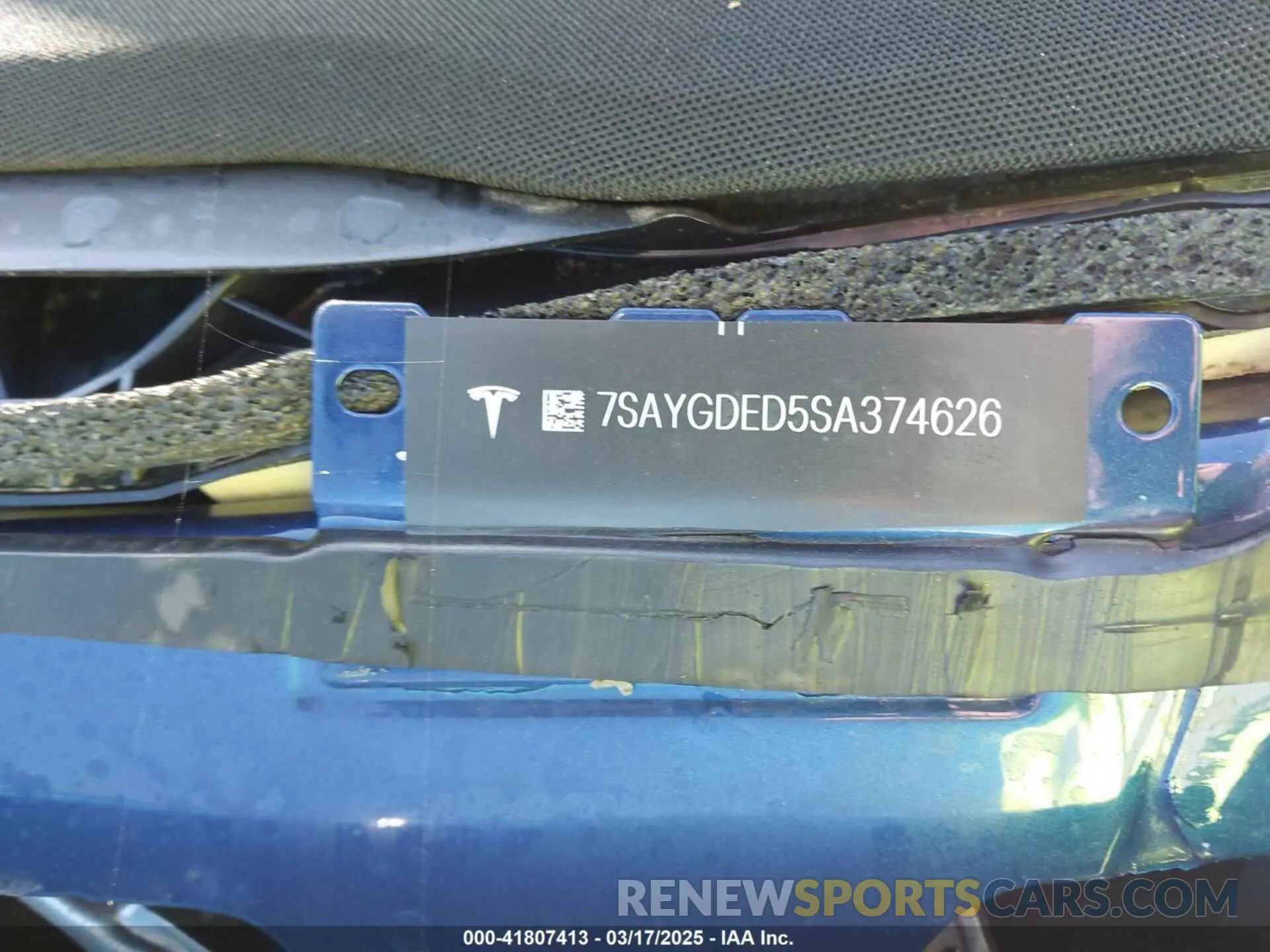 9 Фотография поврежденного автомобиля 7SAYGDED5SA374626 TESLA MODEL Y 2025