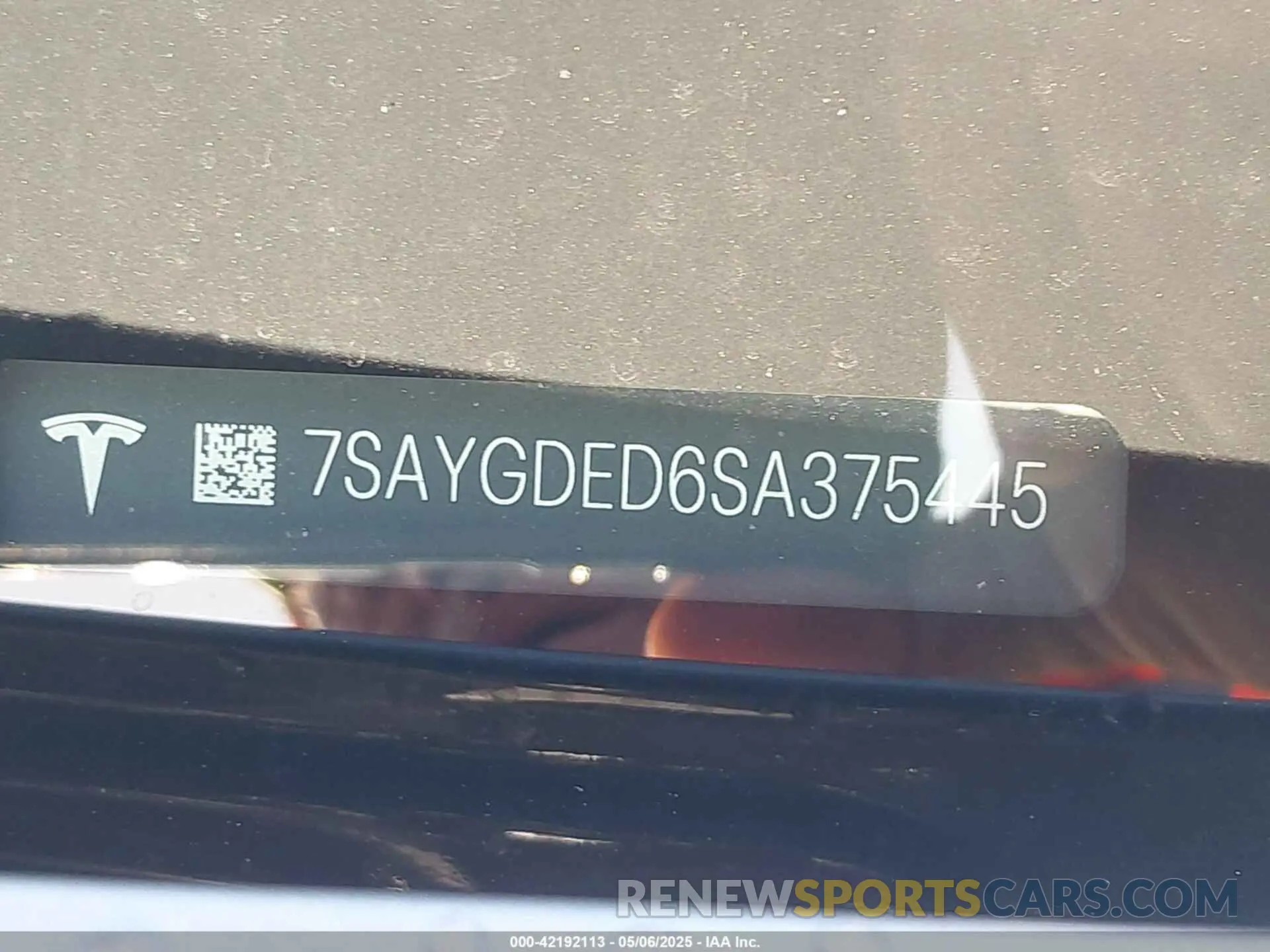 9 Фотография поврежденного автомобиля 7SAYGDED6SA375445 TESLA MODEL Y 2025