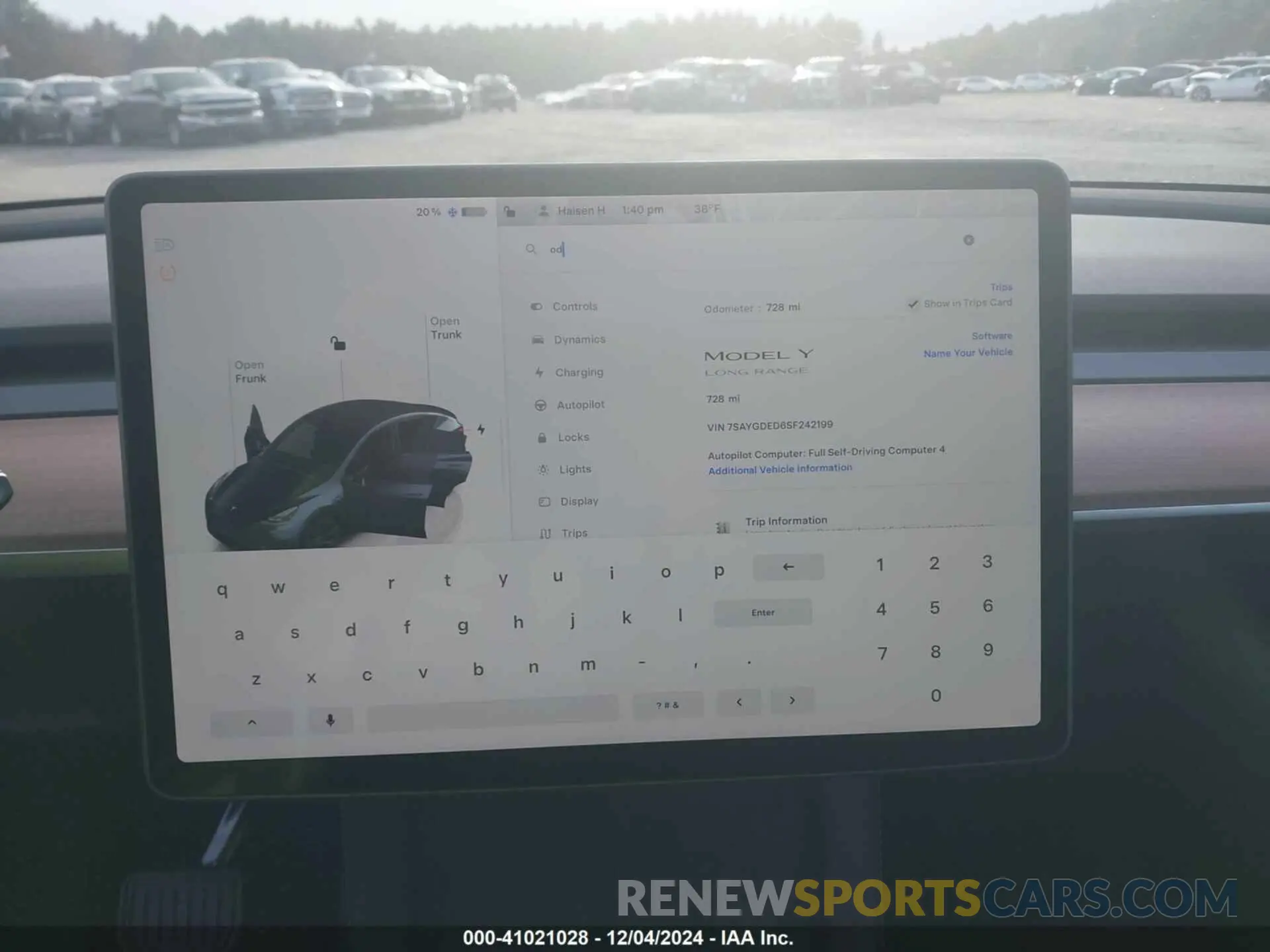 7 Фотография поврежденного автомобиля 7SAYGDED6SF242199 TESLA MODEL Y 2025