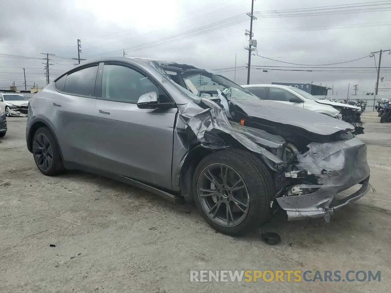 4 Фотография поврежденного автомобиля 7SAYGDED6SF256765 TESLA MODEL Y 2025