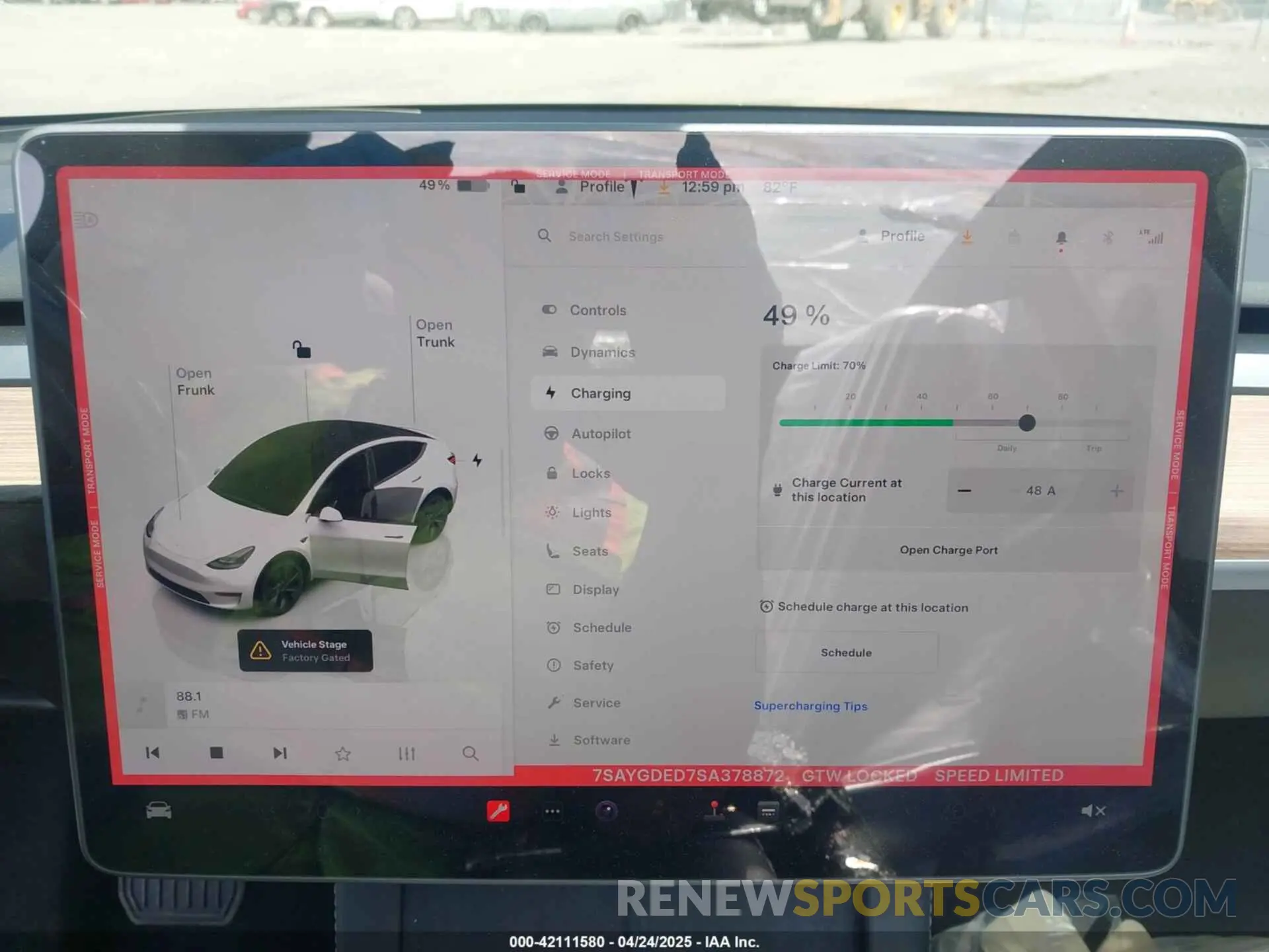 17 Фотография поврежденного автомобиля 7SAYGDED7SA378872 TESLA MODEL Y 2025