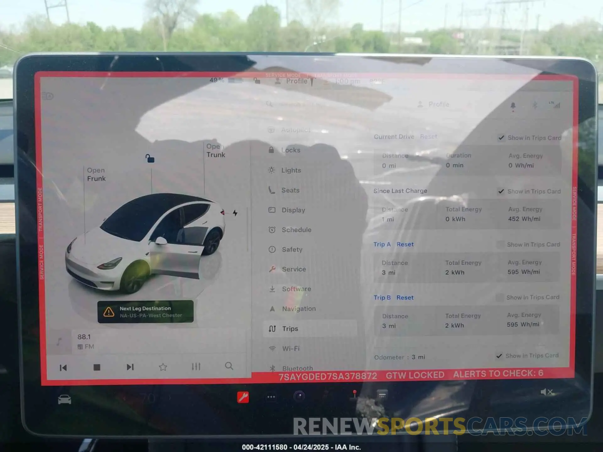 7 Фотография поврежденного автомобиля 7SAYGDED7SA378872 TESLA MODEL Y 2025