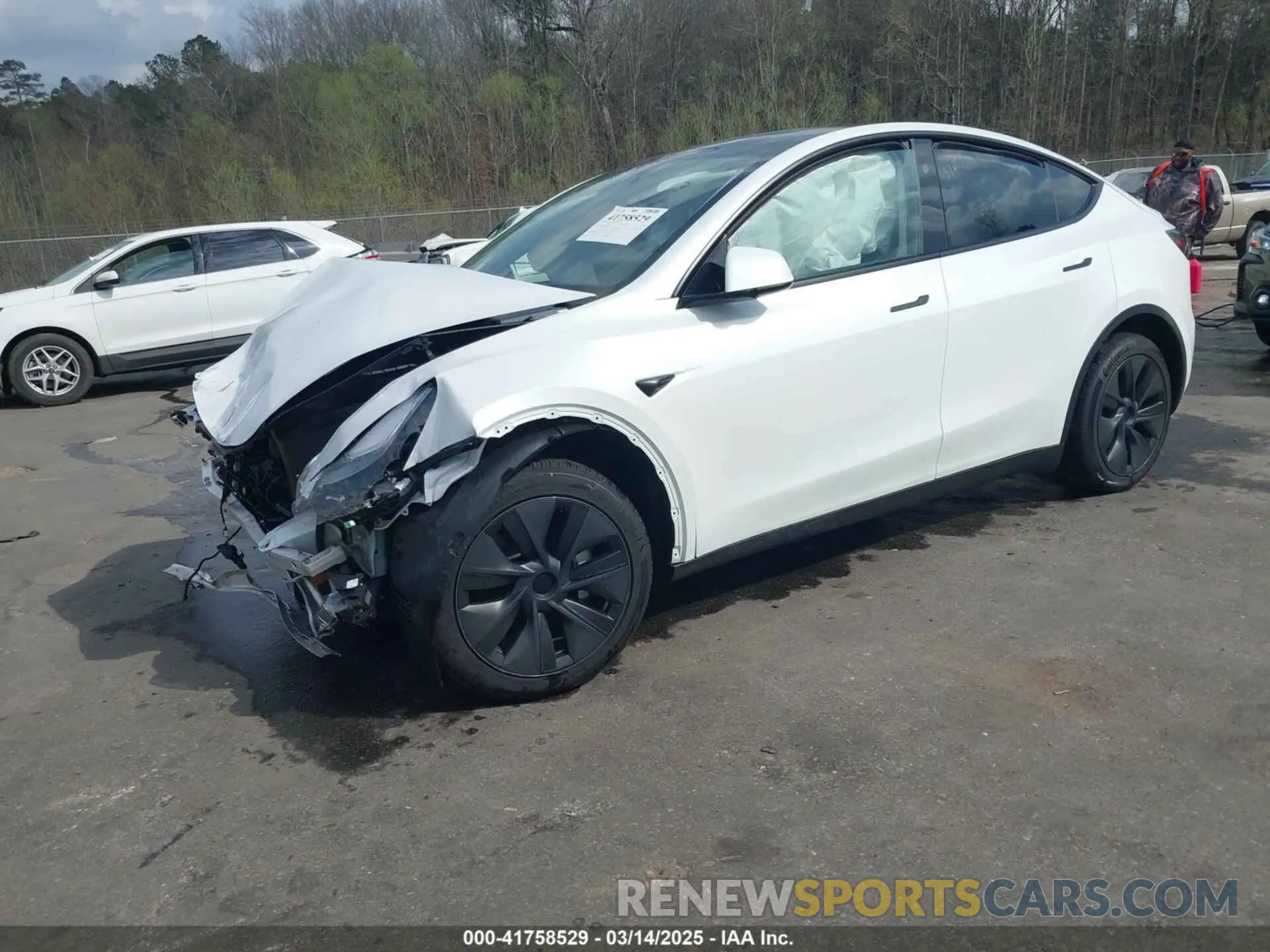 2 Фотография поврежденного автомобиля 7SAYGDED8SA365144 TESLA MODEL Y 2025