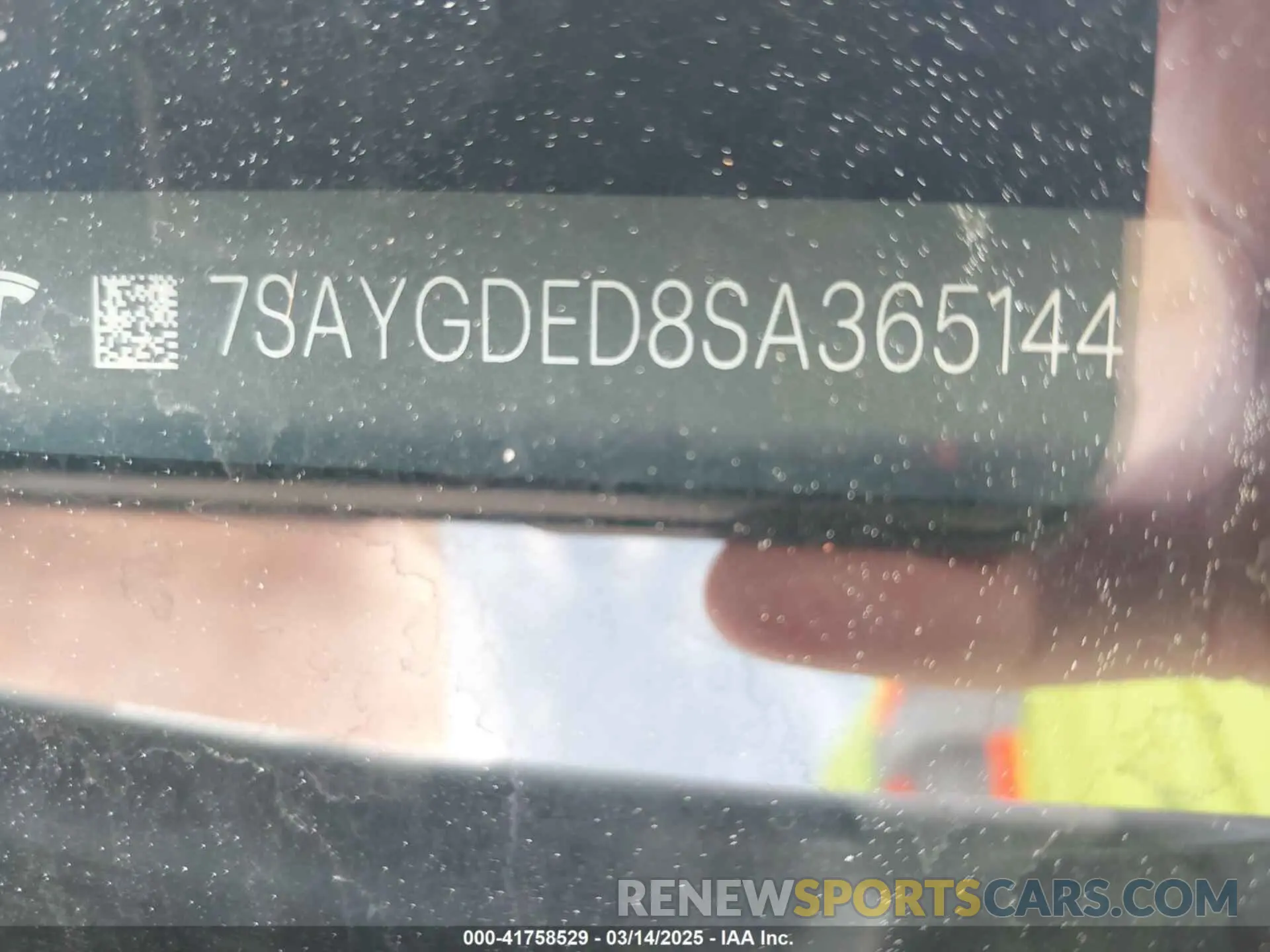 9 Фотография поврежденного автомобиля 7SAYGDED8SA365144 TESLA MODEL Y 2025