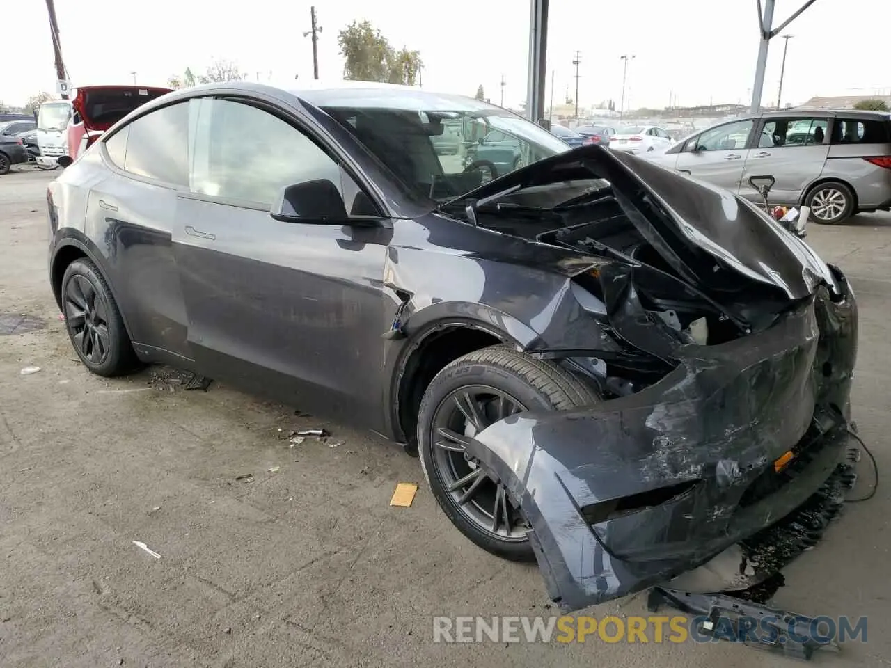 4 Photograph of a damaged car 7SAYGDED8SF218700 TESLA MODEL Y 2025