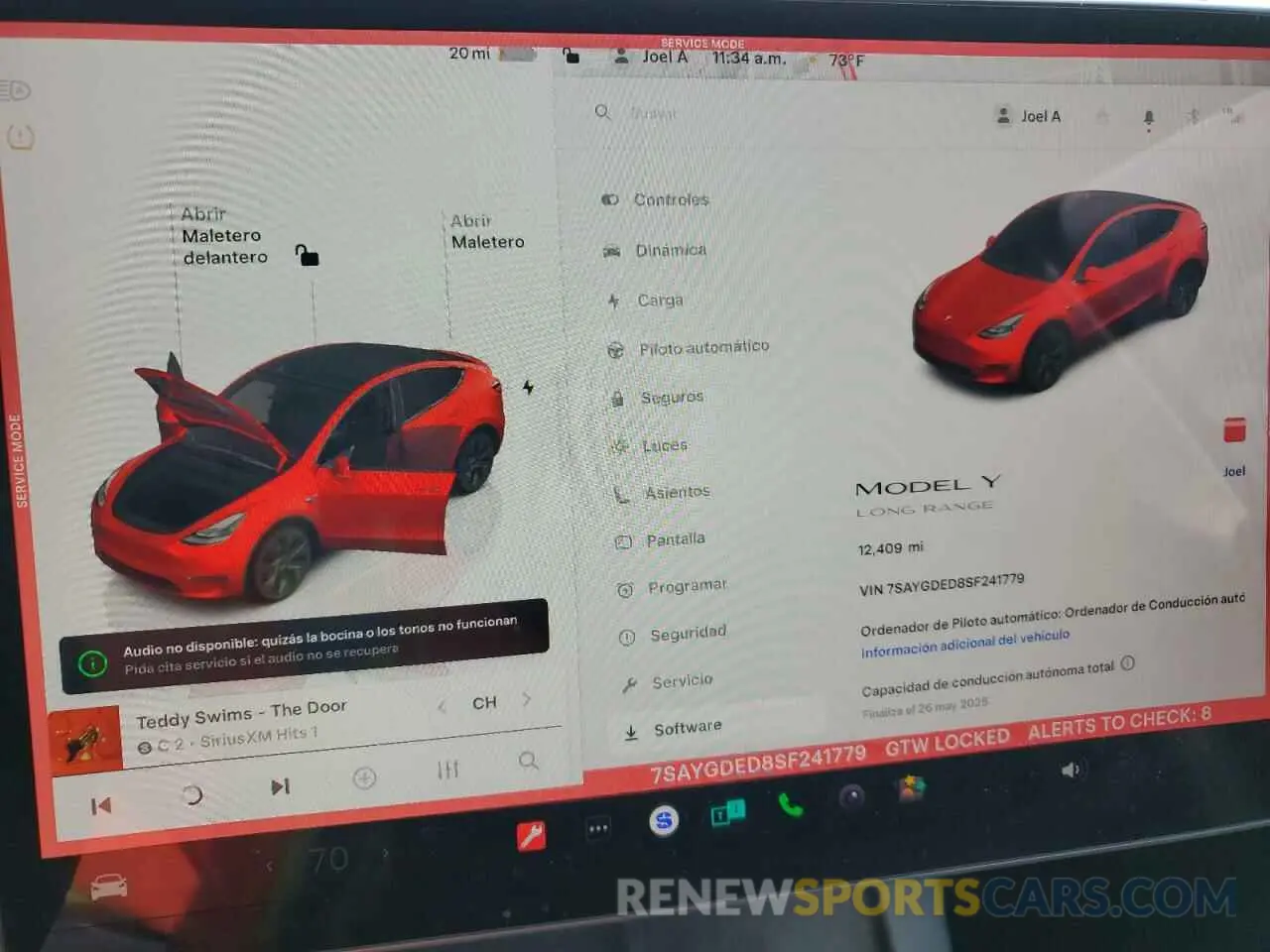 9 Фотография поврежденного автомобиля 7SAYGDED8SF241779 TESLA MODEL Y 2025