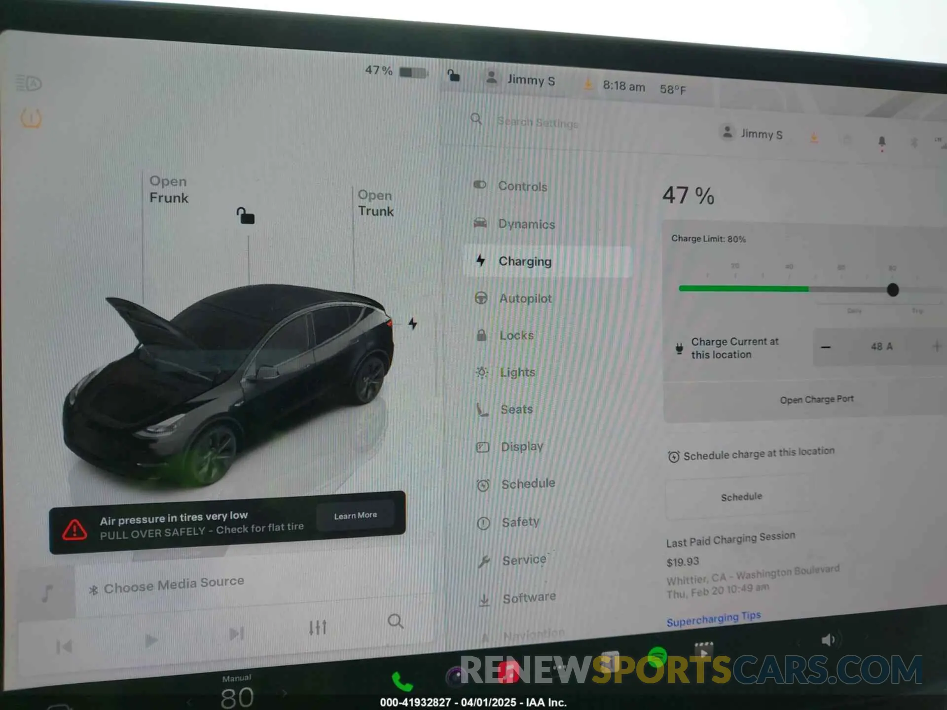 17 Фотография поврежденного автомобиля 7SAYGDED9SF304730 TESLA MODEL Y 2025
