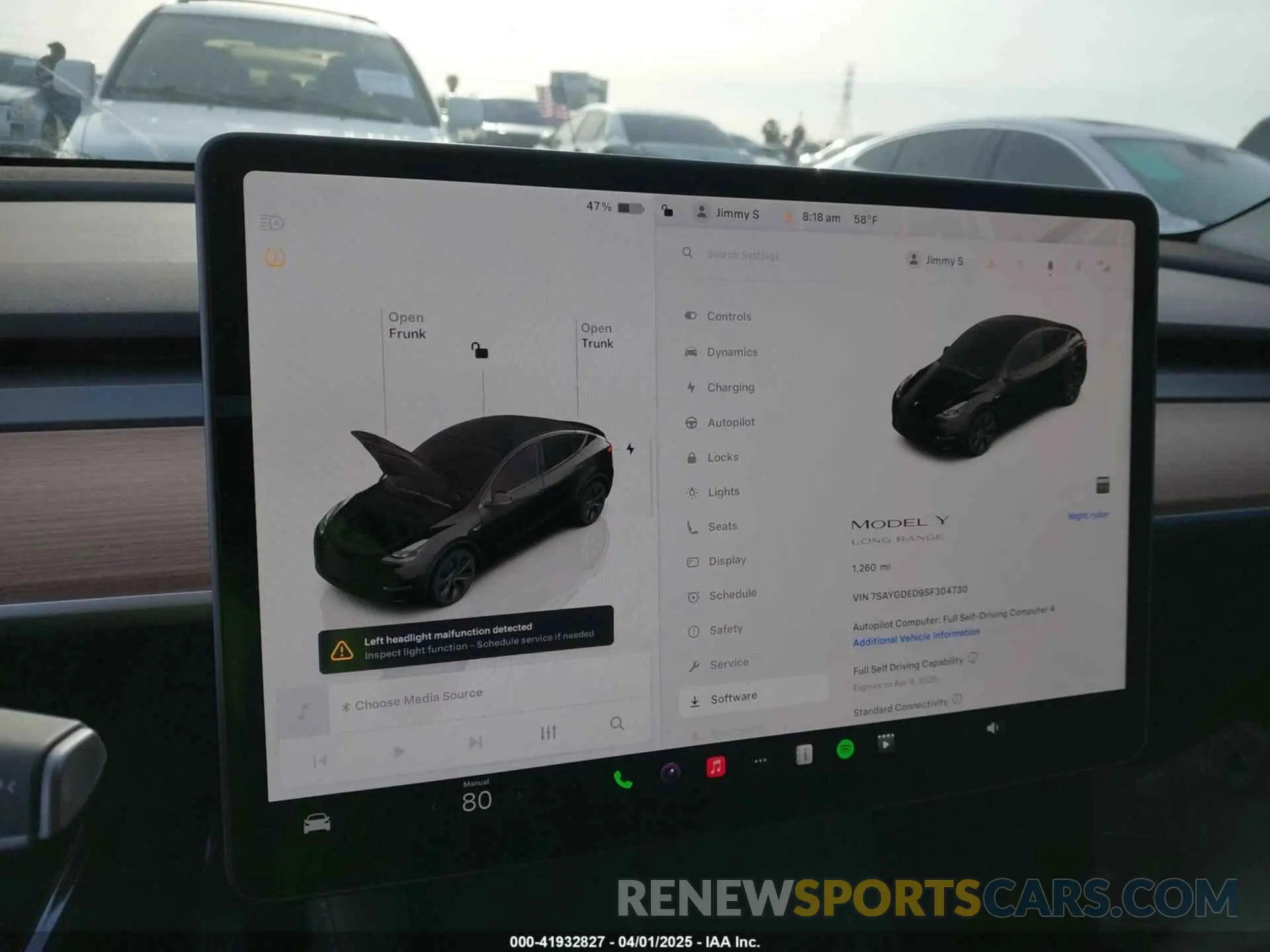 18 Фотография поврежденного автомобиля 7SAYGDED9SF304730 TESLA MODEL Y 2025